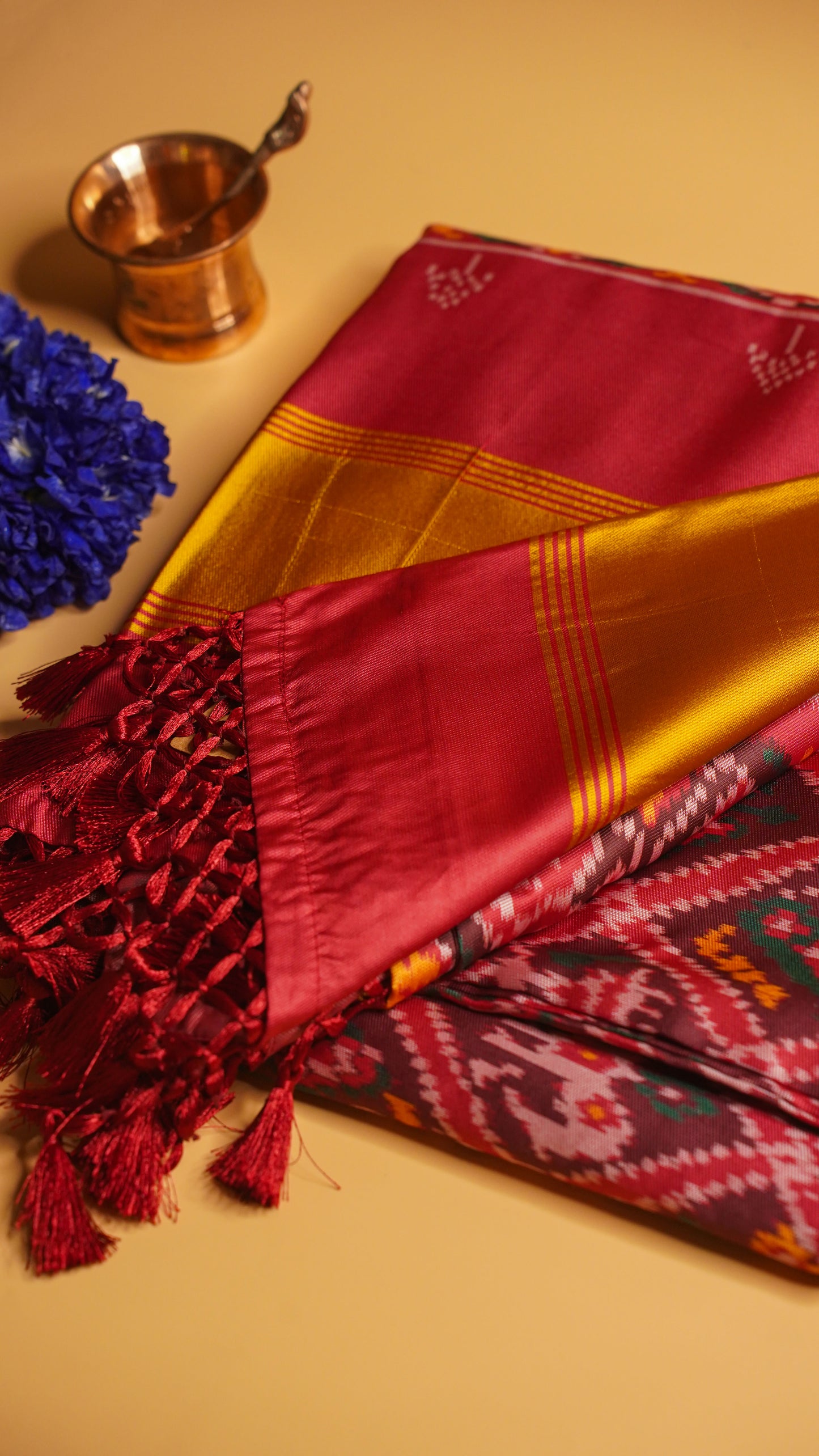 "UTSAV BANARAS 105" Banaras Royal Maroon Patola Silk Saree