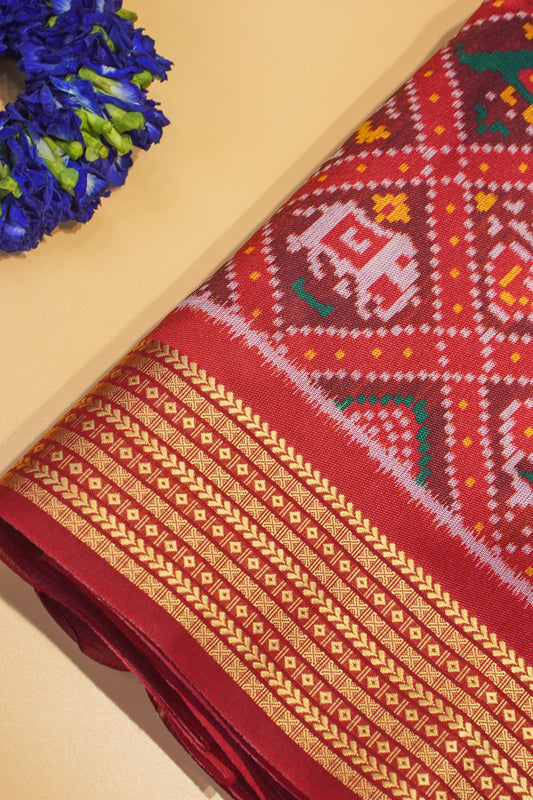 "UTSAV BANARAS 172" Banarasi Classic Red Patola Silk Saree