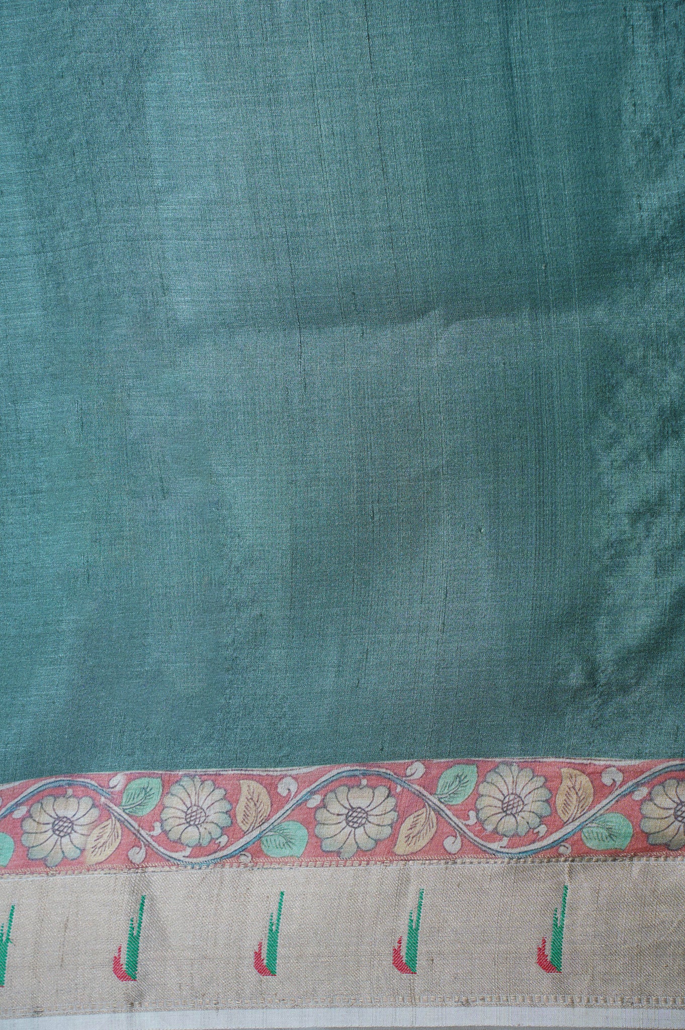 "Founder Choice 020" Banarasi Auspicious Green Paithani Pure Silk Saree with Matsya (Fish) Motifs
