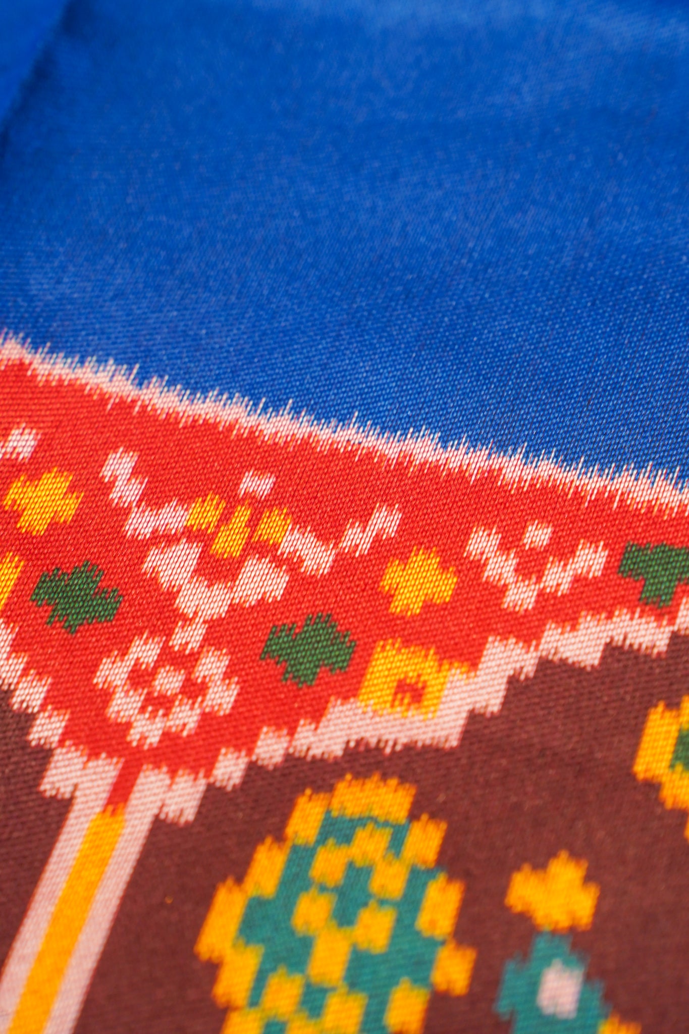 "Utsav Banaras 189" Banarasi Royal Blue Patola Silk Saree With Elephant & Peacock Motifs
