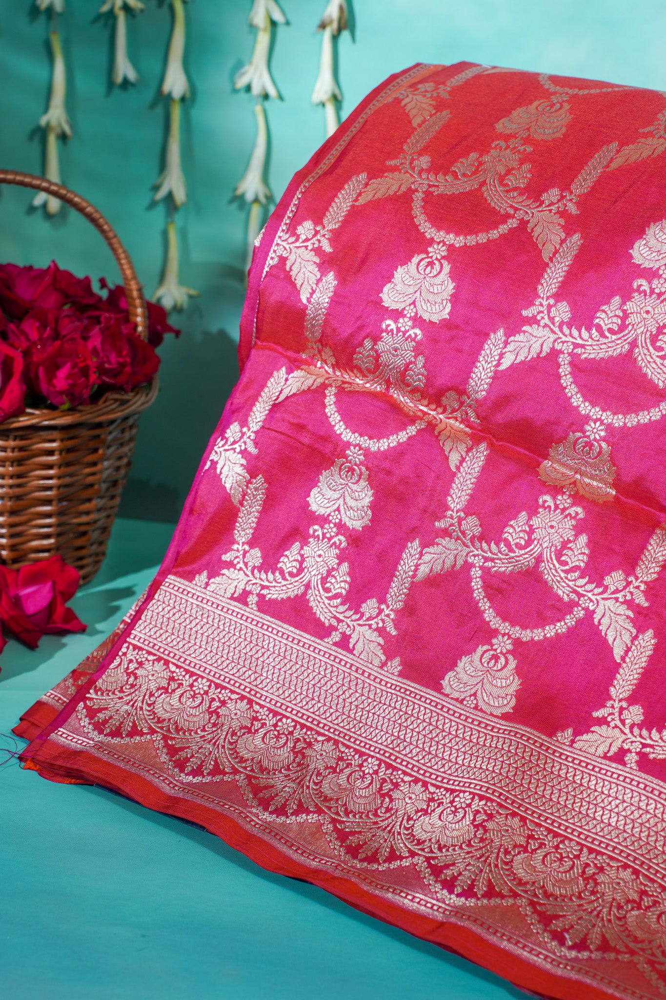 "VIRASAT 168A" Purple Pure Banarasi Katan Uppada Saree