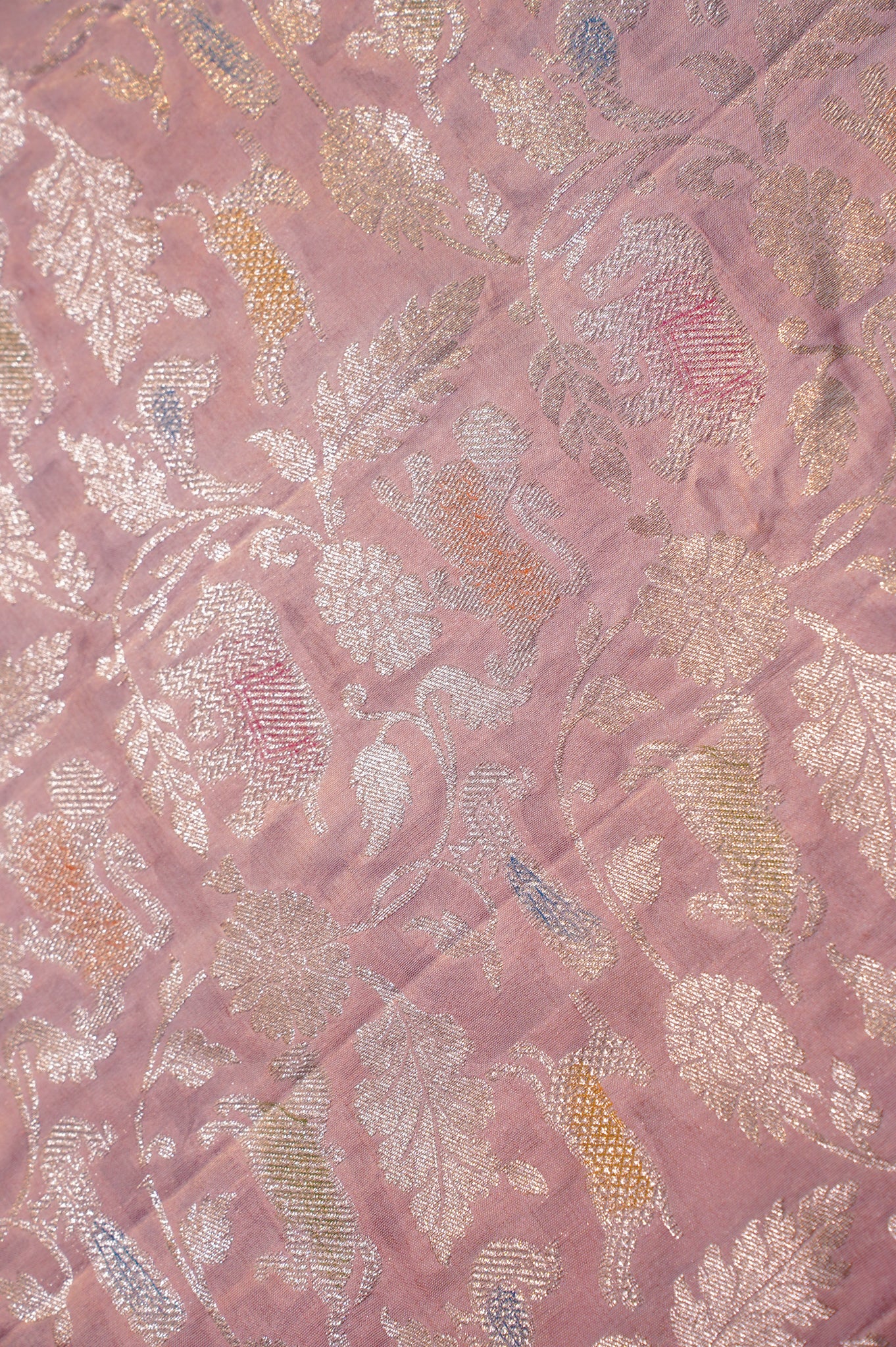 Founder Choice 029: Lotus Pink Pure Handloom Katan Silk Saree with Zari Shikargah & Meenakari Work - Silk Mark Certified