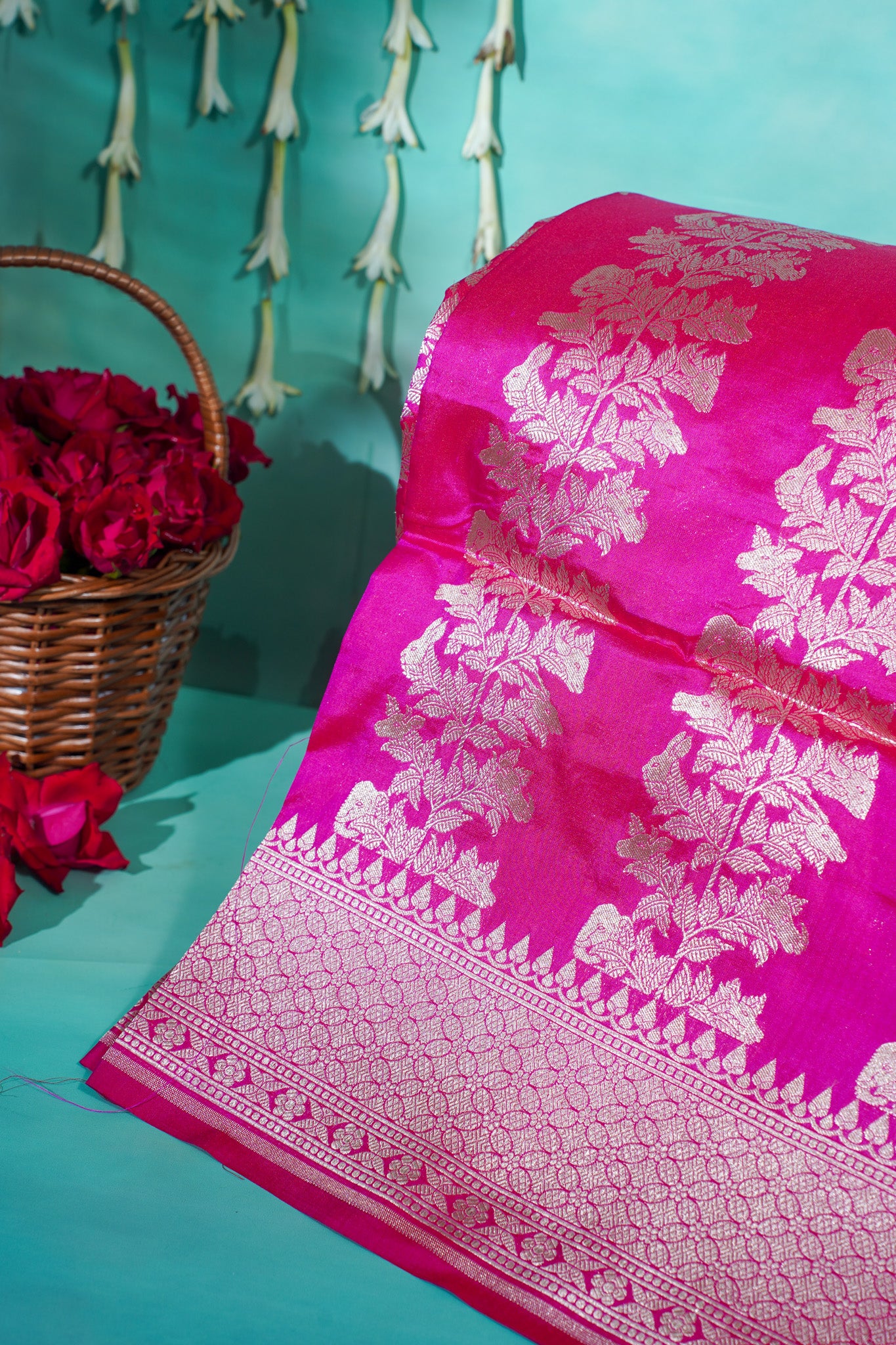 "VIRASAT 186" Pure Katan Handloom Silk Saree