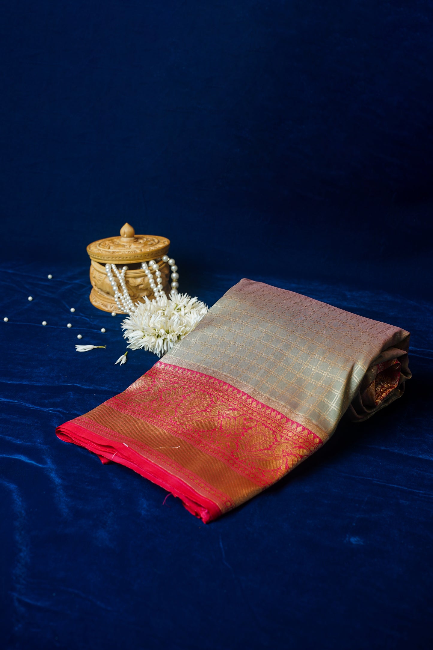 "WAAH BANARAS 006" Pista Green Pure Kanjivaram Silk Saree