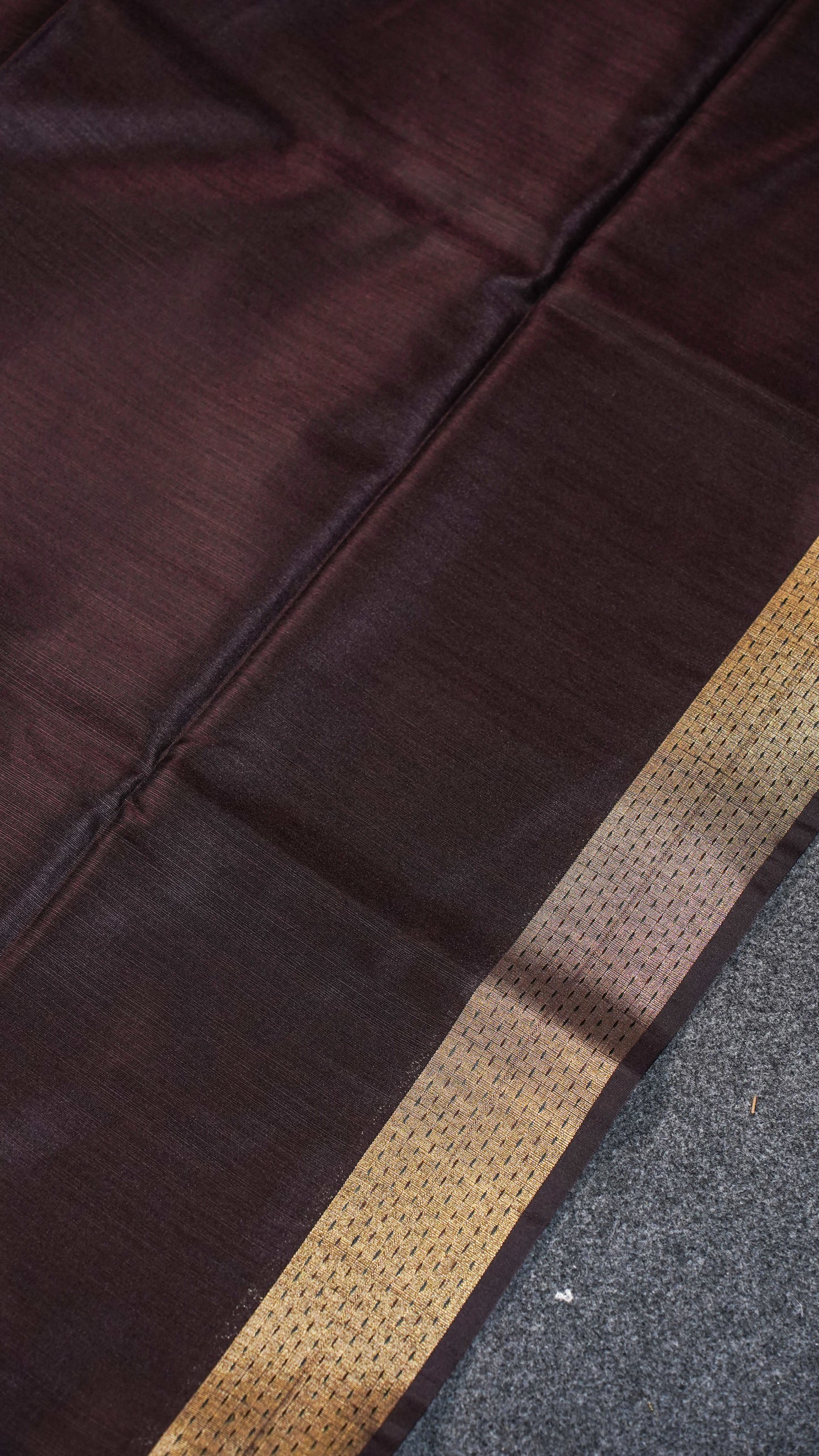 "UTSAV BANARAS 116" Banarasi Dark Taupe Madhubani Silk Saree