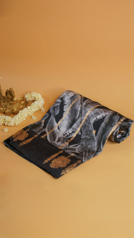 Rangrasiya "Pure Mango Raw Silk With Pure Zari Kadwa Work In Vibrant Color Fusion"