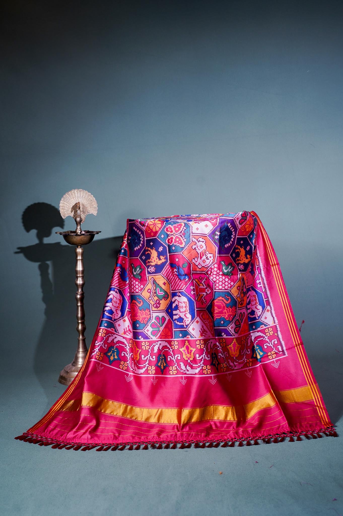 "MCD 011" Banarasi Multi Patola Paithani Silk Dupatta