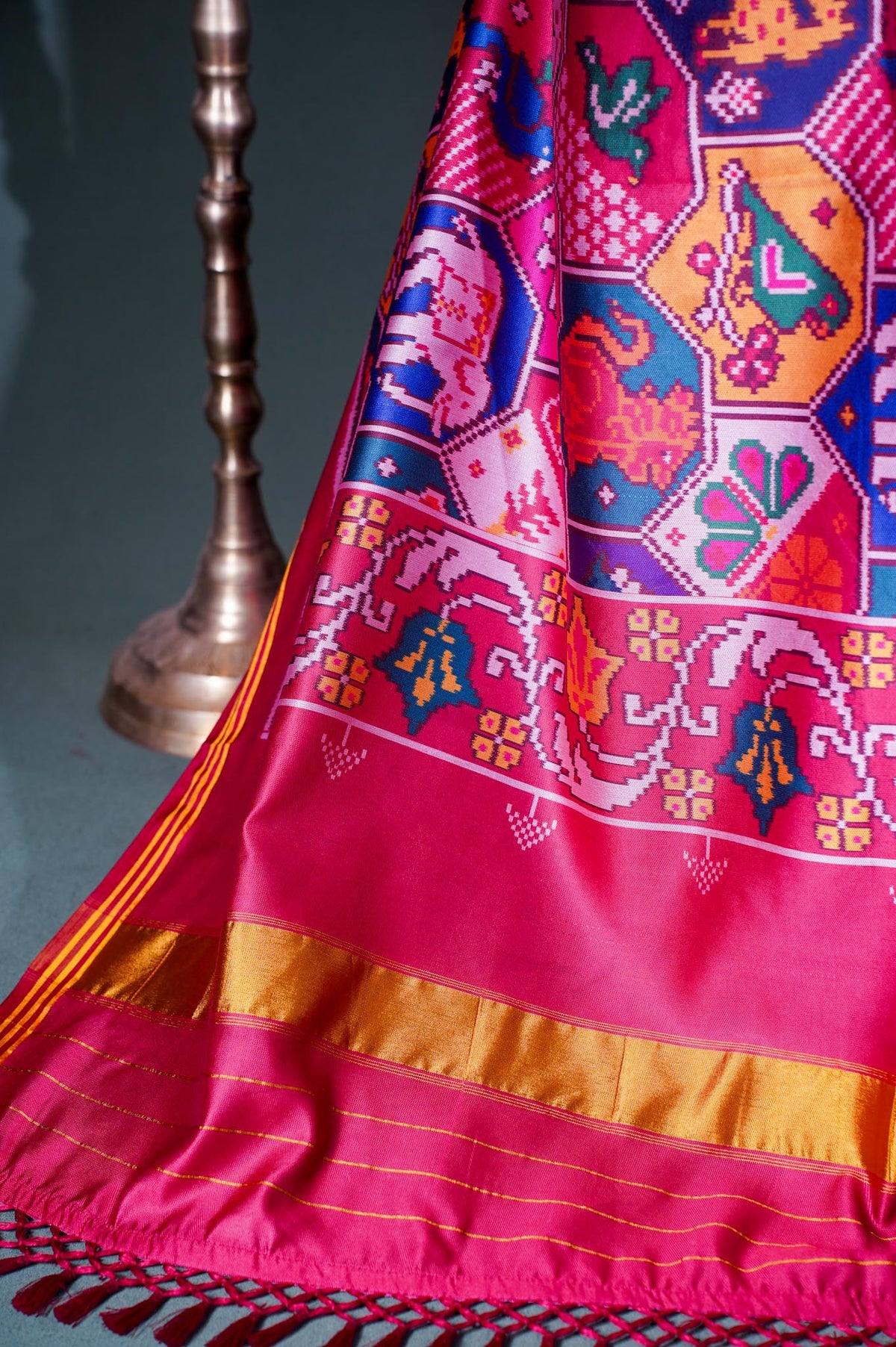 "MCD 011" Banarasi Multi Patola Paithani Silk Dupatta