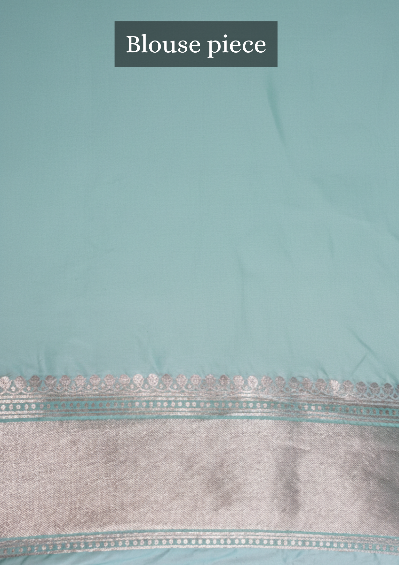 VIRASAT 338: Ice Blue Pure Handloom Katan Silk Saree with Zari Shikargah & Meenakari Work - Silk Mark Certified
