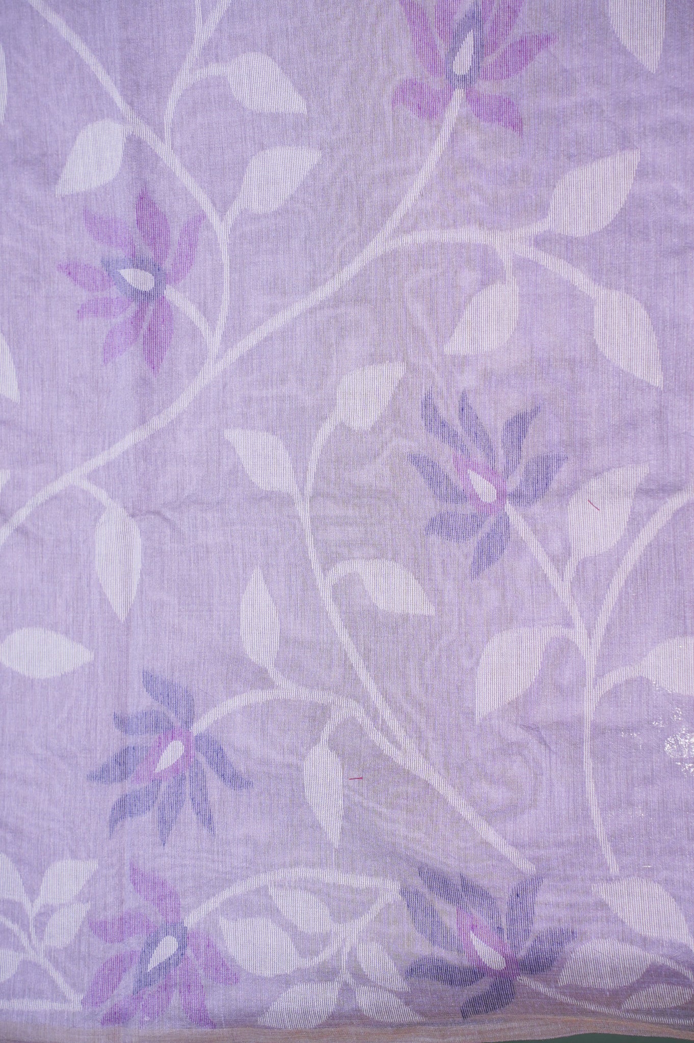 UTSAV BANARAS 333: Lavender Raw Silk Saree with Handwoven Floral Pallu