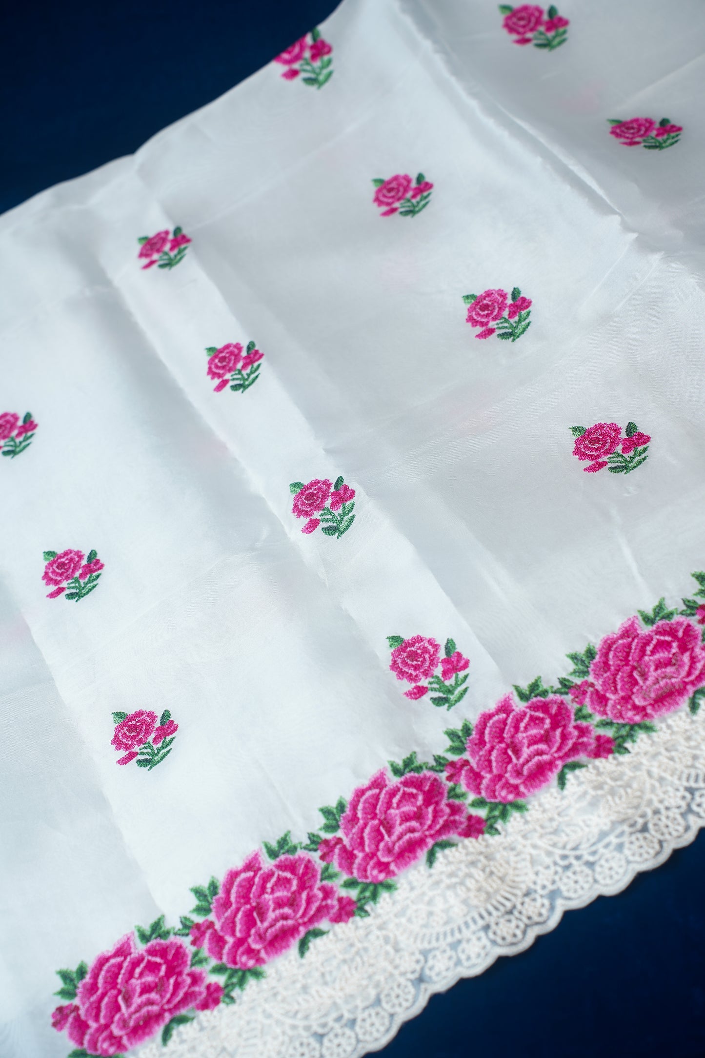 Kurukulla Off White Pure Organza Banarasi Unstitched Salwar Suit Set