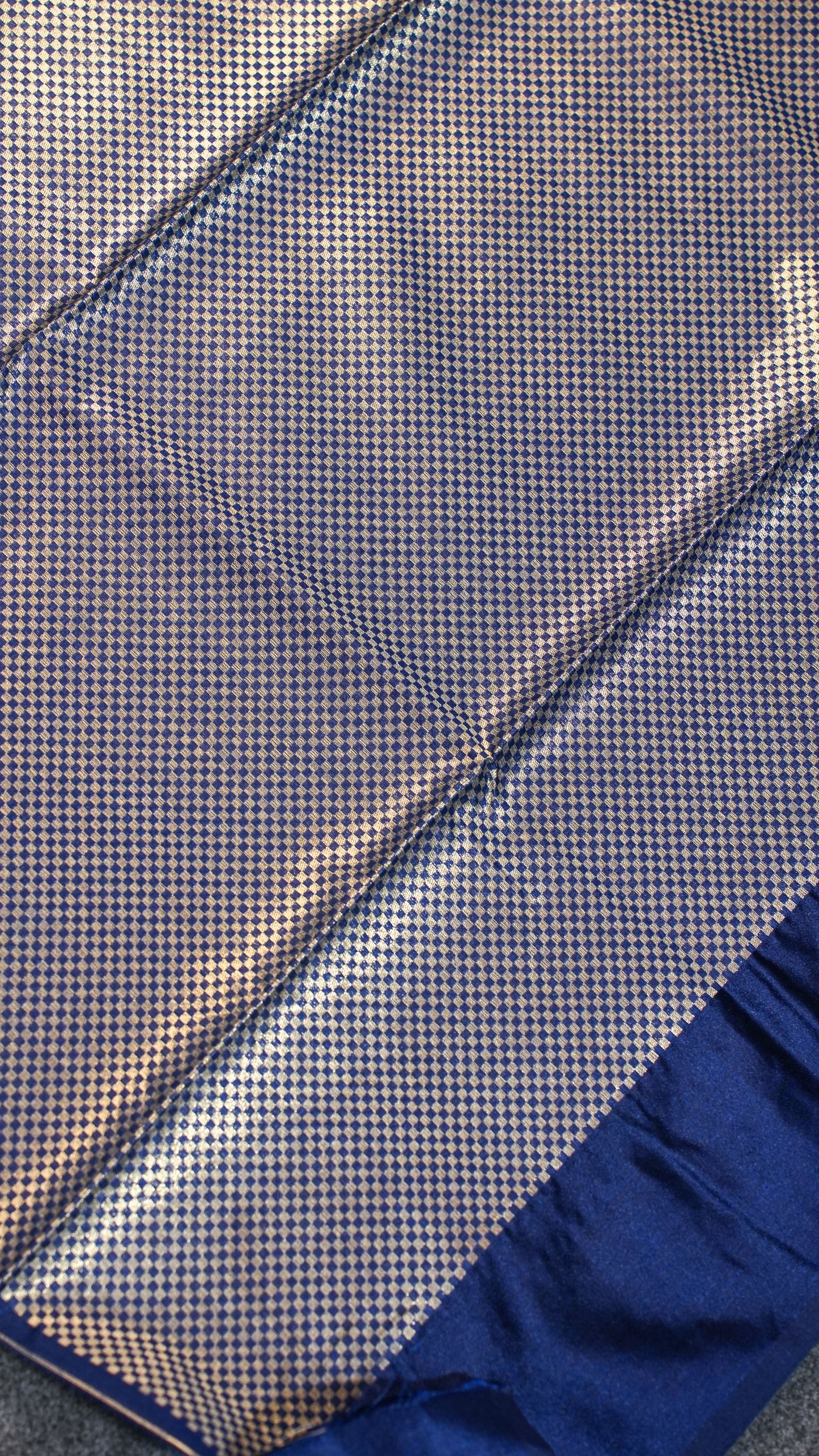"UTSAV BANARAS 107" Banarasi Blue Raw Silk With Nandi Border Saree