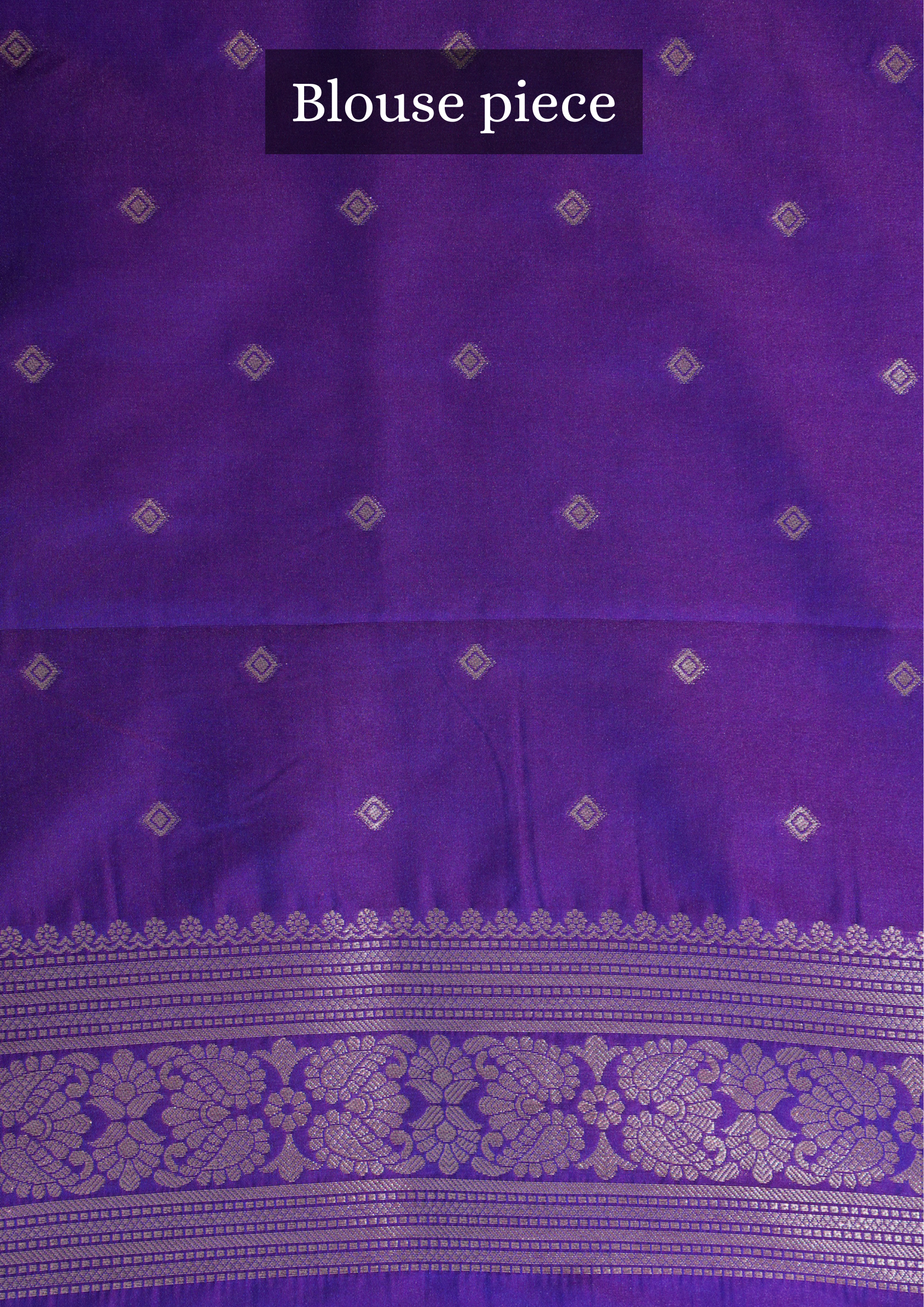 UTSAV BANARAS 324: Violet Banarasi Raw Silk Saree with Small Zari Buti, Zari Pallu & Mandala Border