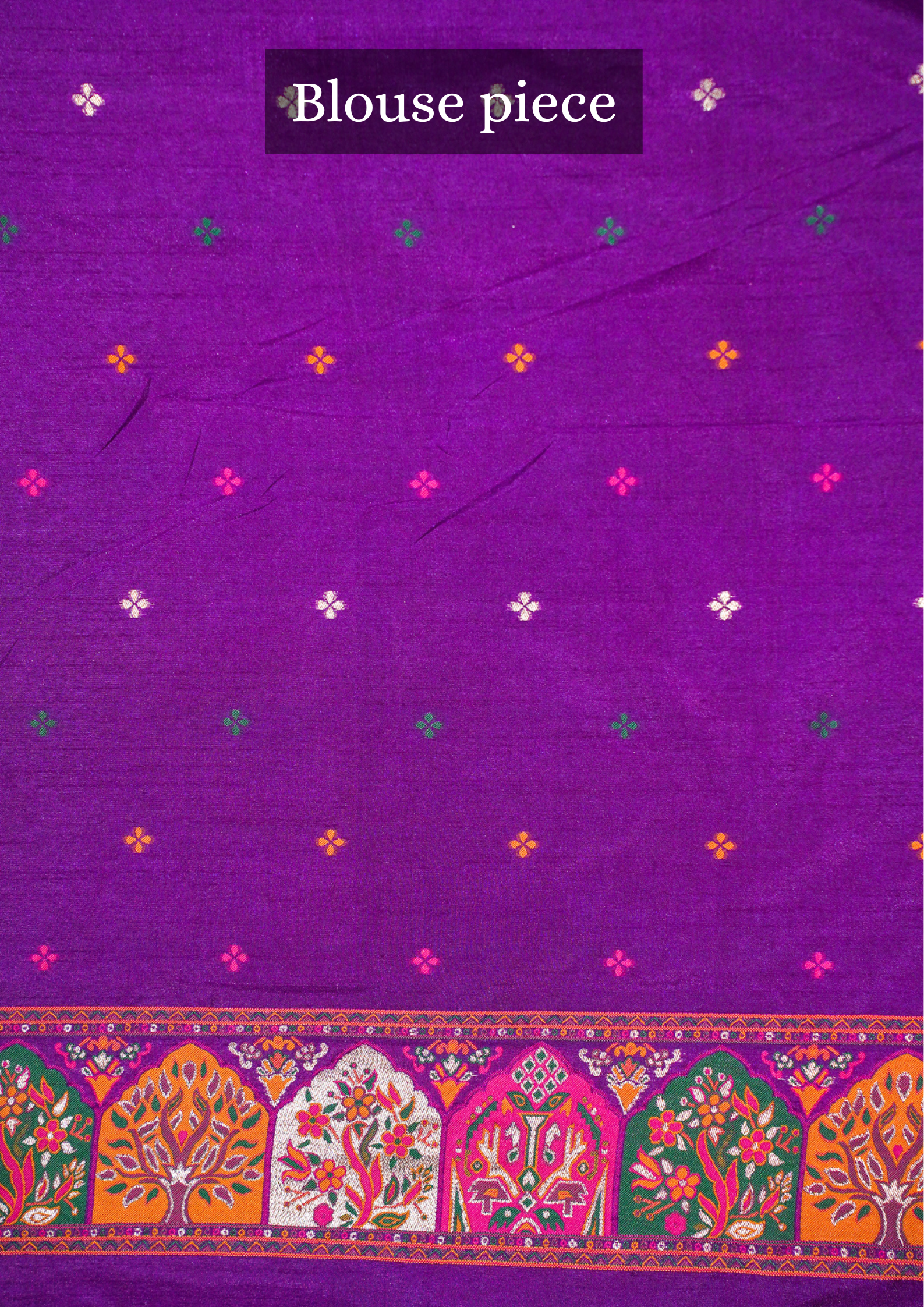 WAAH BANARAS 073: Ultra Violet Pashmina Silk Saree with Artistic Meenakari Work With Beautiful Pallu