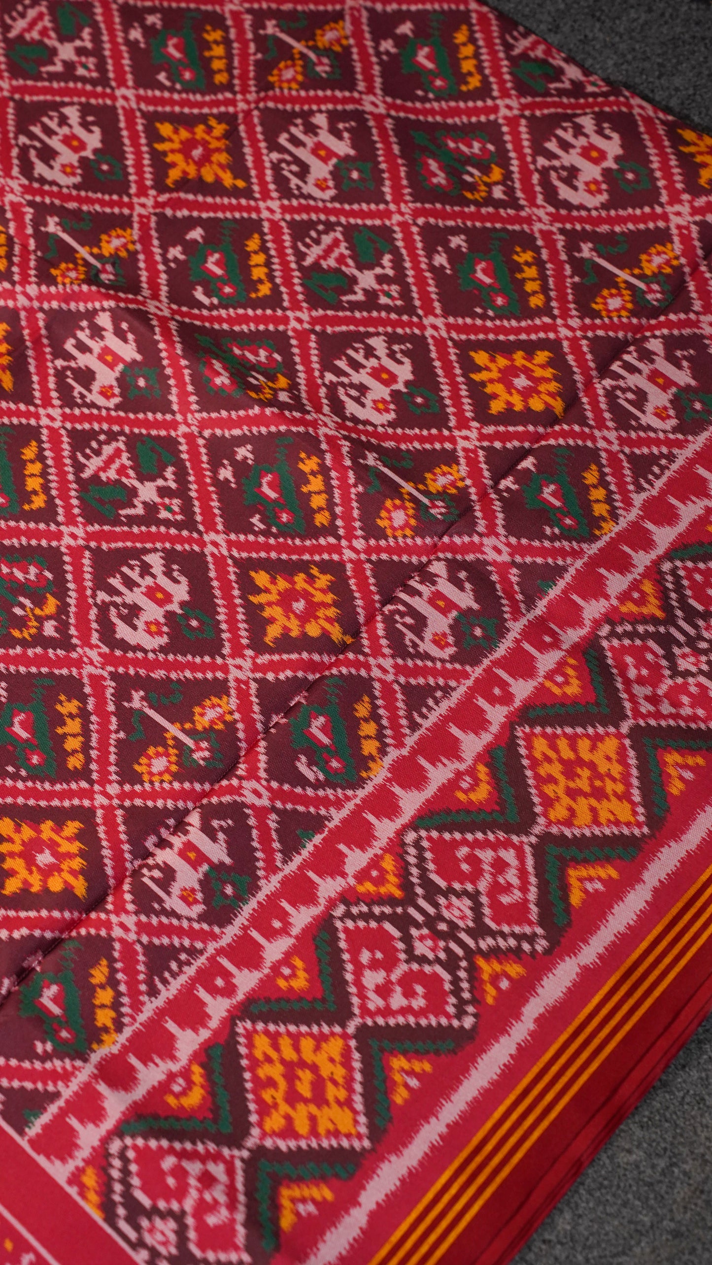 "UTSAV BANARAS 105" Banaras Royal Maroon Patola Silk Saree