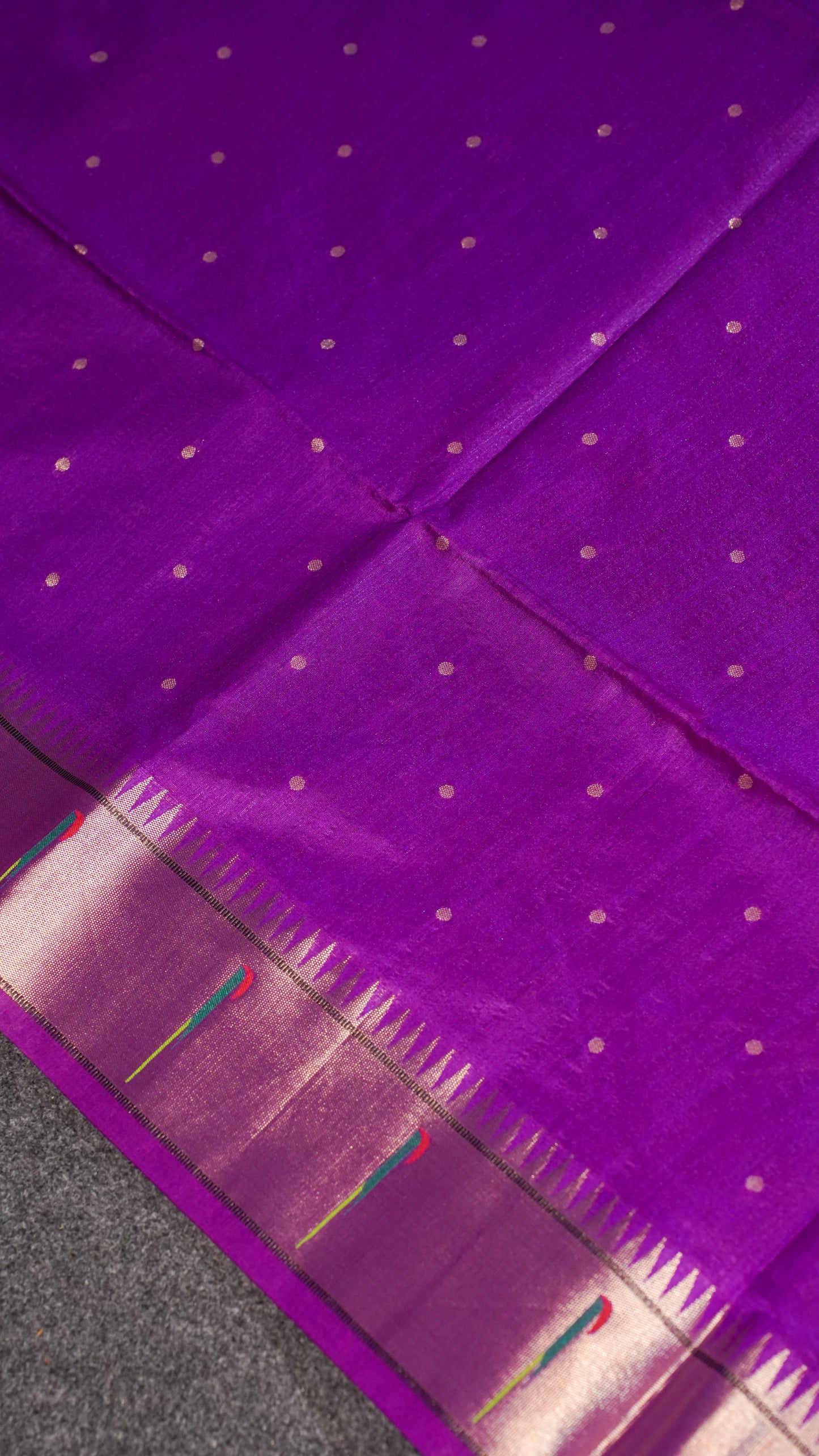 "UTSAV BANARAS 102" Banarasi Purple Peacock Pethani Silk Saree