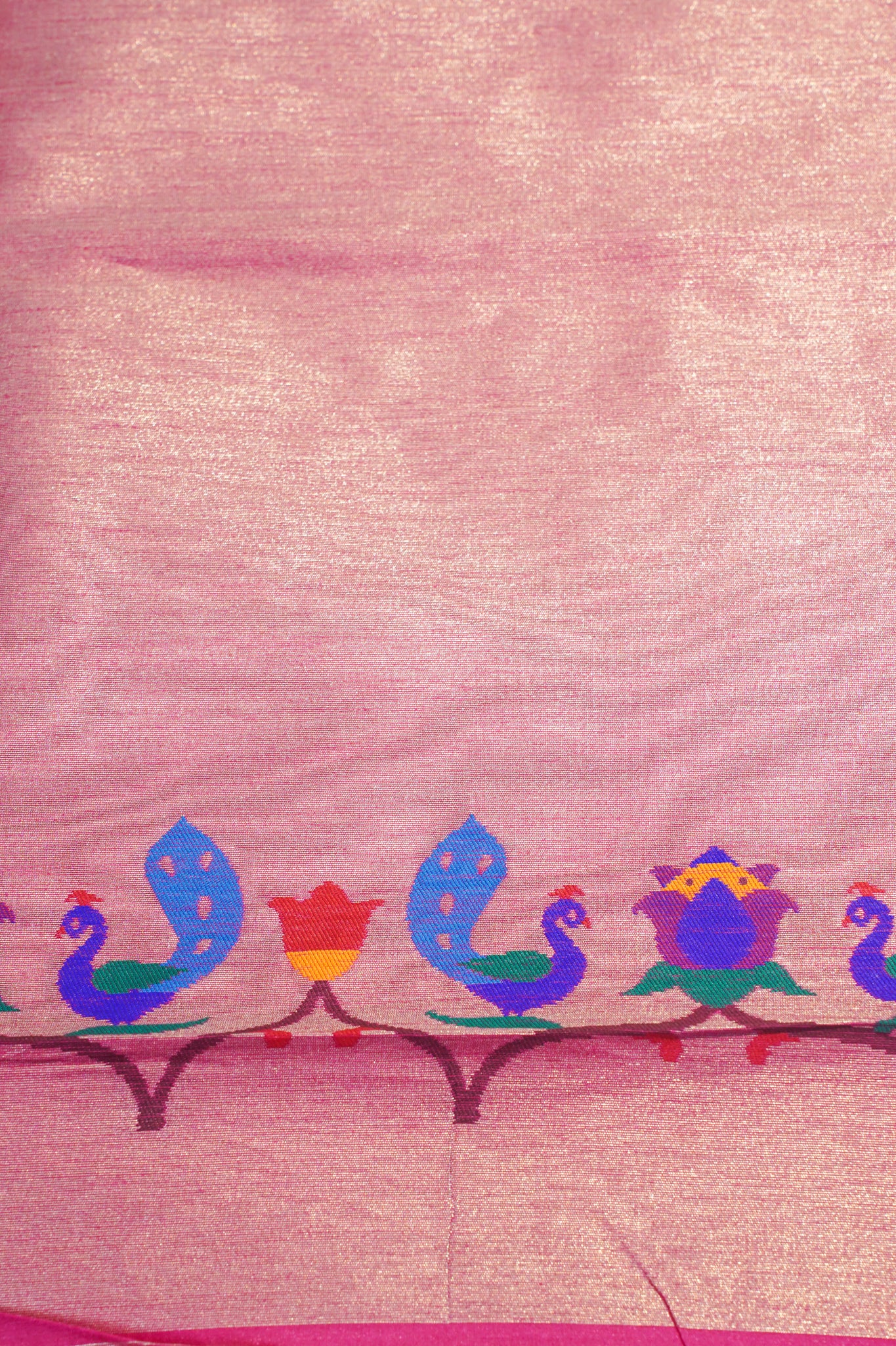"UTSAV BANARAS 166" Banarasi Elegant Pink Peacock Paithani Saree