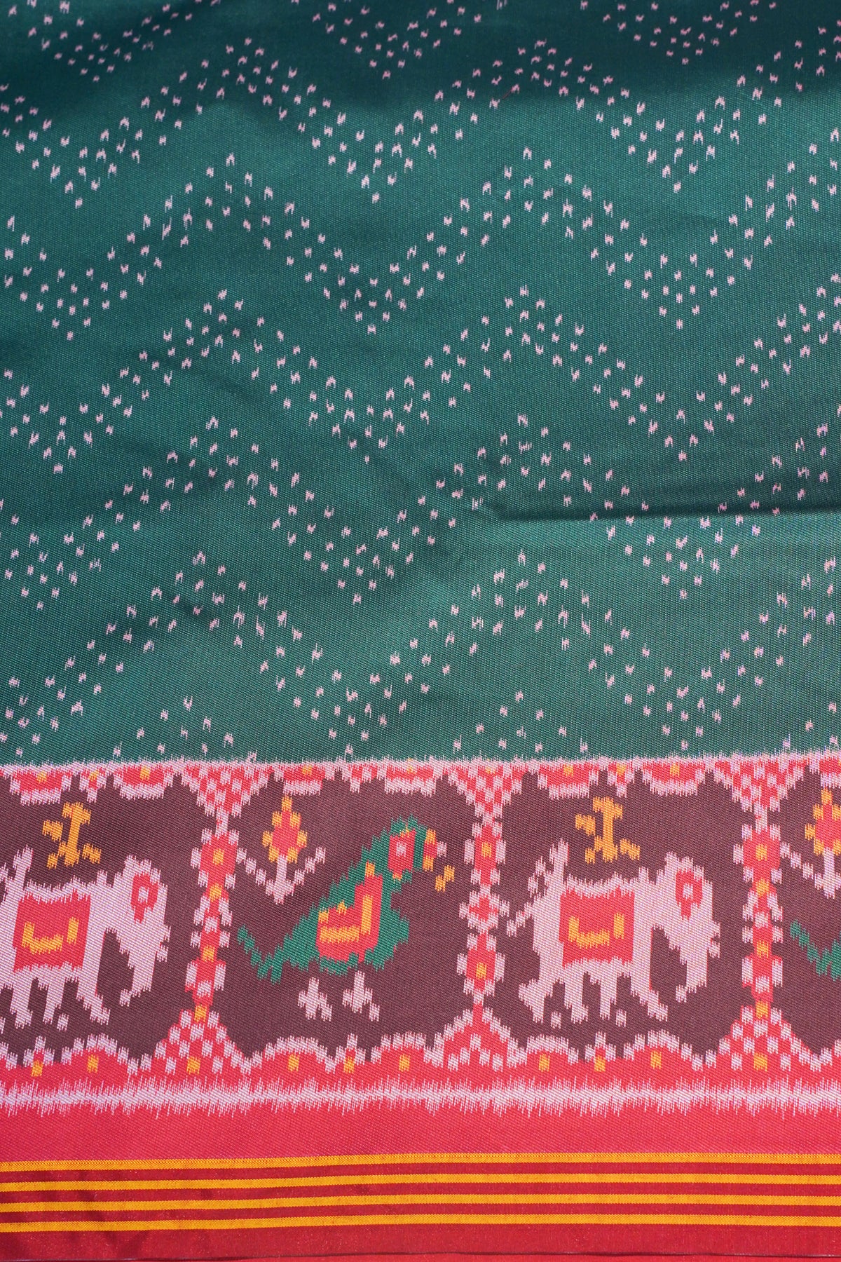 "UTSAV BANARAS 173" Banarasi Rich Green Patola Silk Saree
