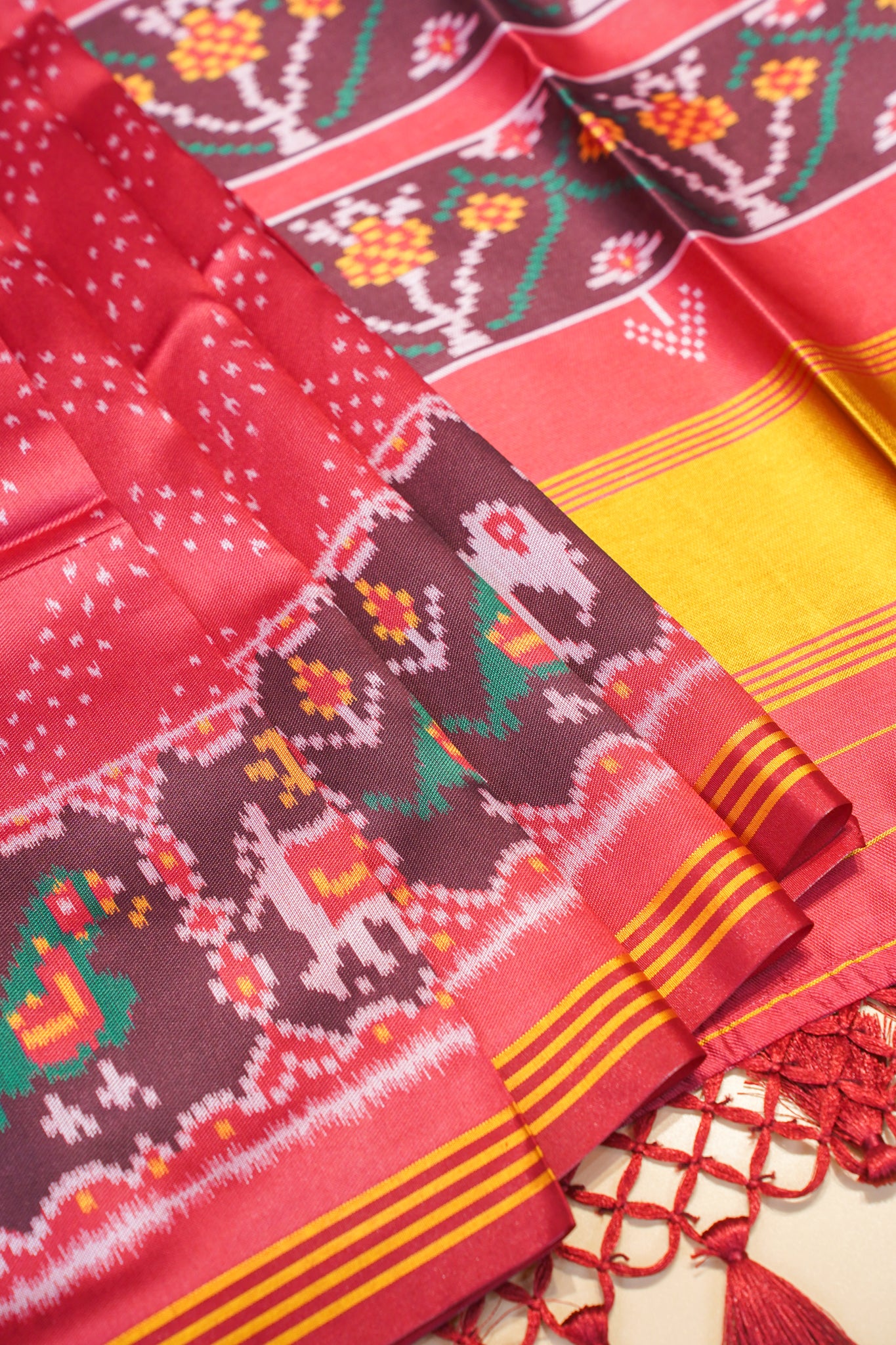 "UTSAV BANARAS 174" Banarasi Vibrant Red Patola Silk Saree