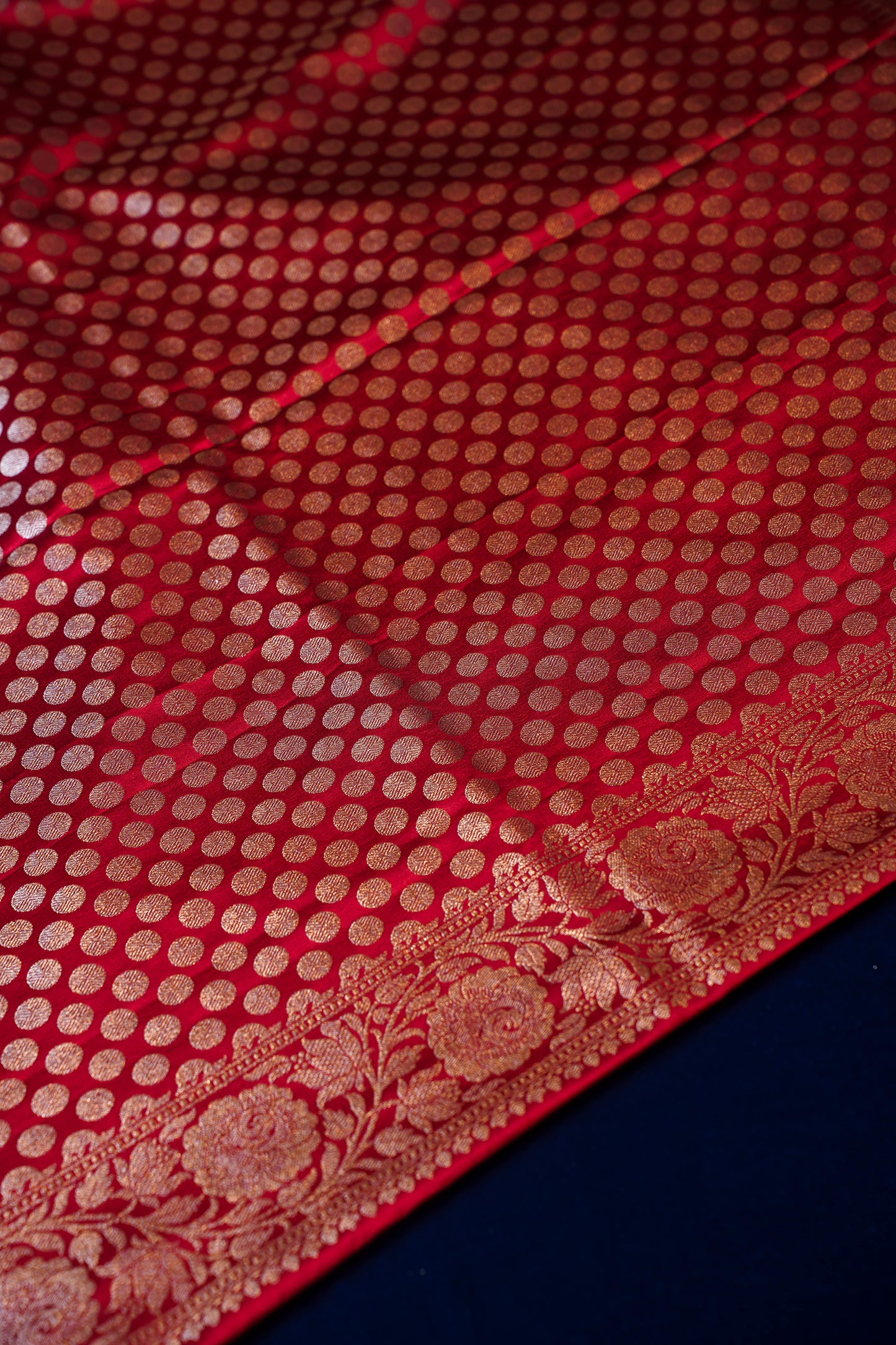 Mandodari Maroon Pure Banarasi Mashru Silk Saree