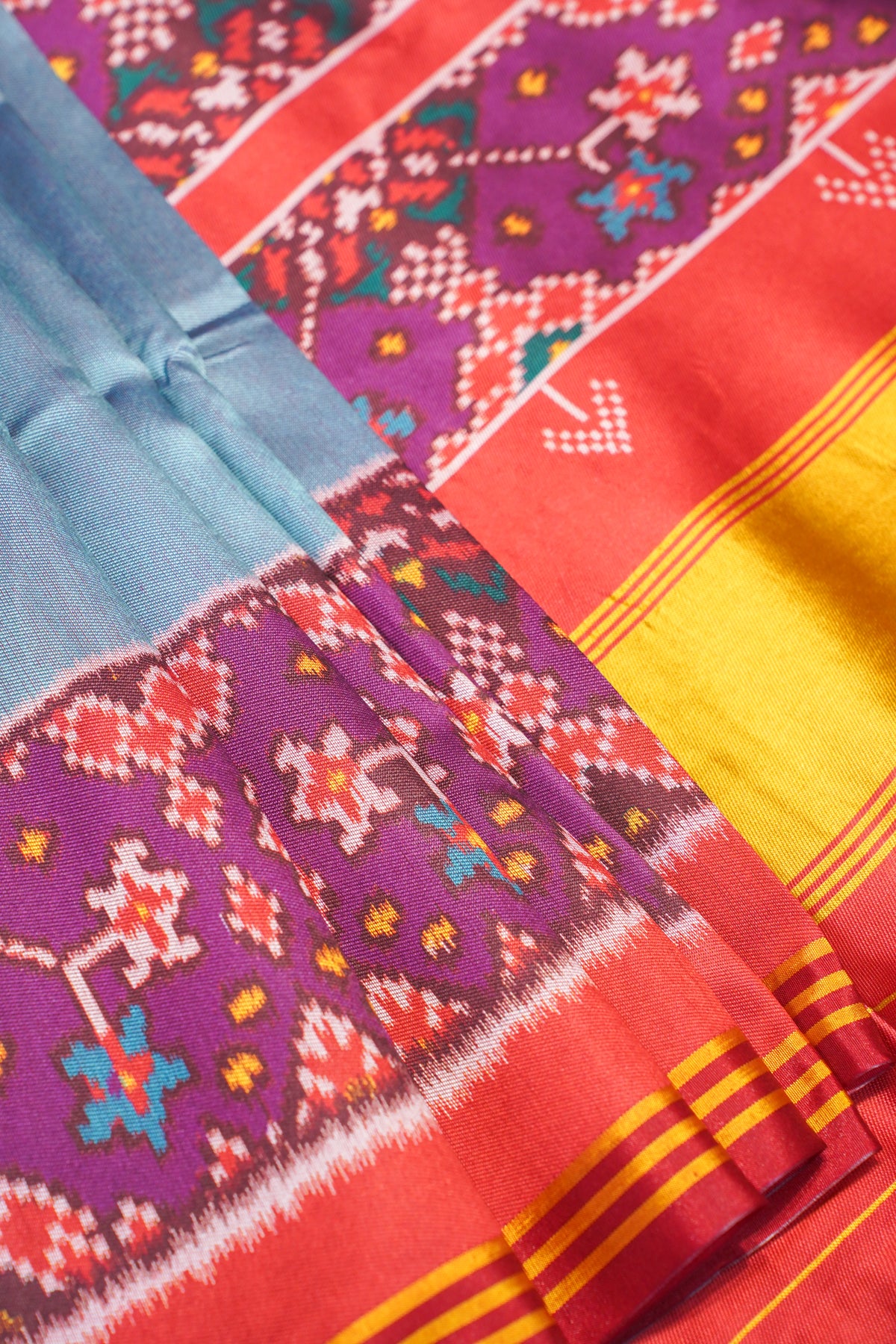 "UTSAV BANARAS 180" Banarasi Traditional Blue Ikat Silk Saree