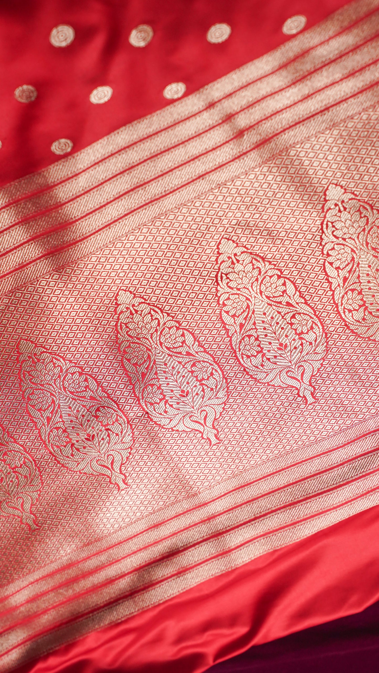 Banarasi Pure Massaru silk saree with Ghat Border