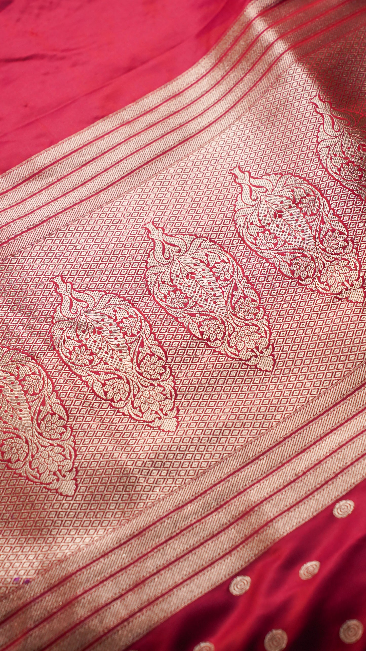 Banarasi Pure Massaru silk saree with Ghat Border