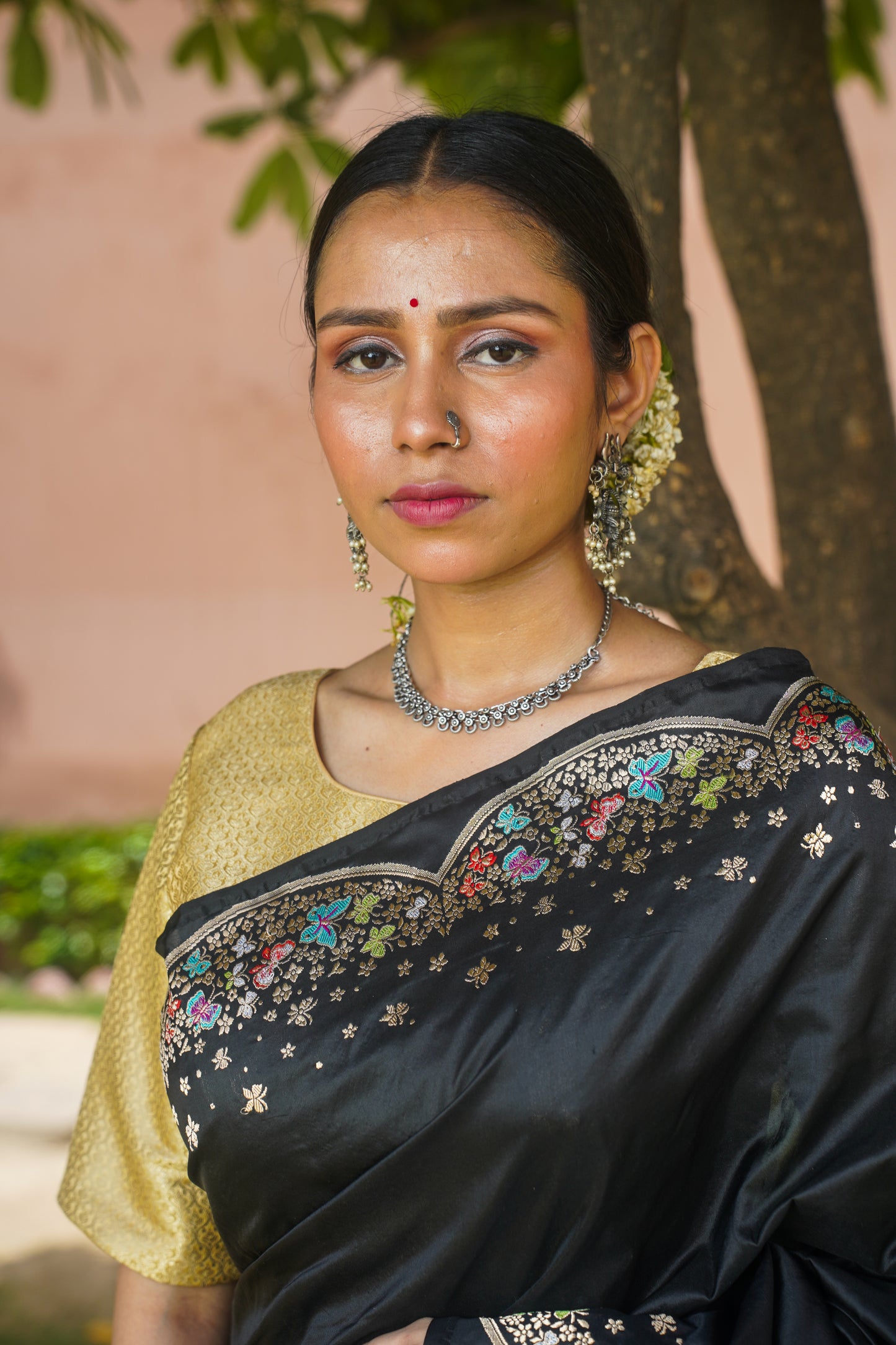 "VIRASAT 012" Black Pure Katan Silk Banarasi Handloom Saree