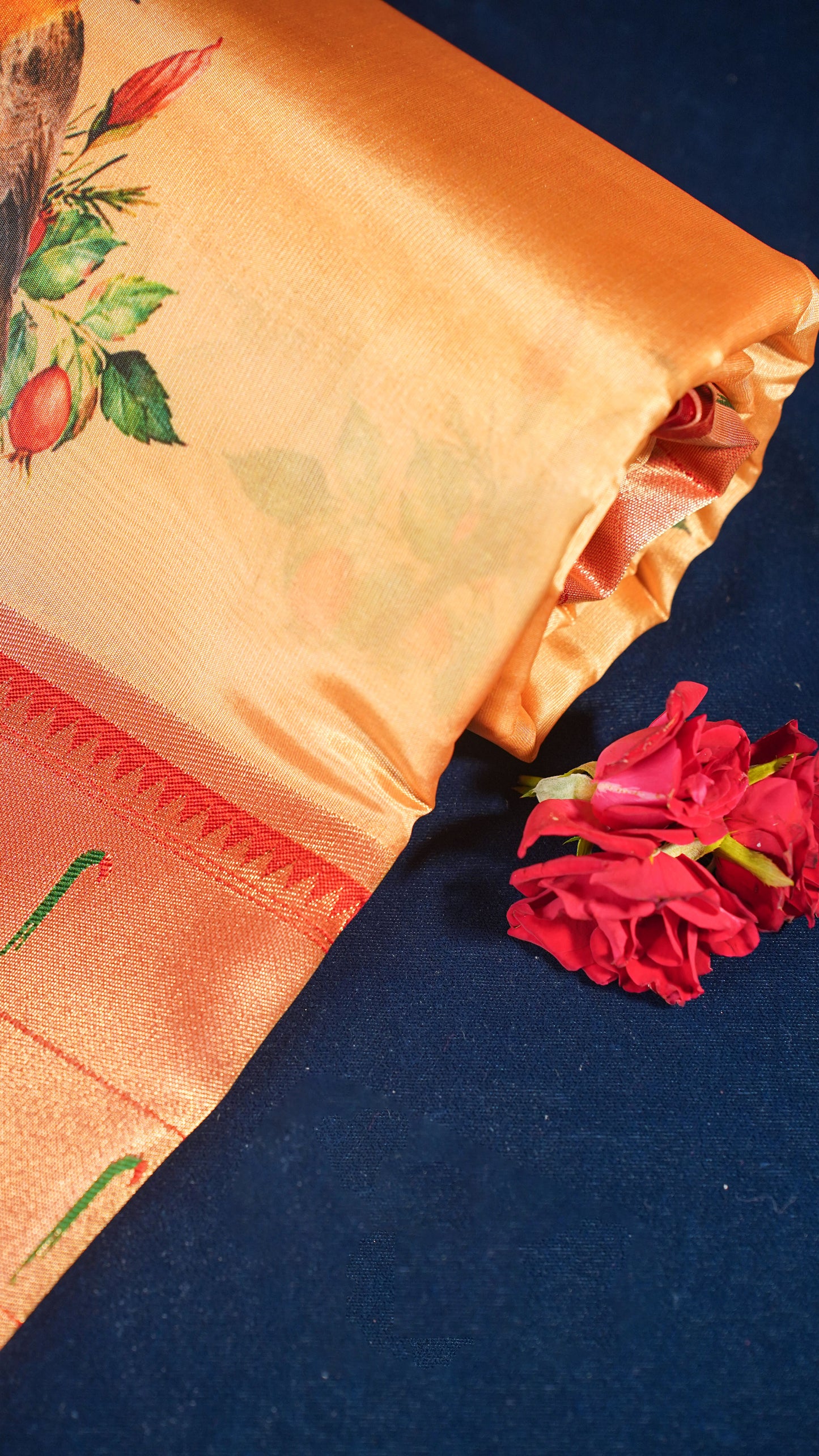 "UTSAV BANARAS 144" Banarasi Golden Sand Digital Print Paithani Silk Saree