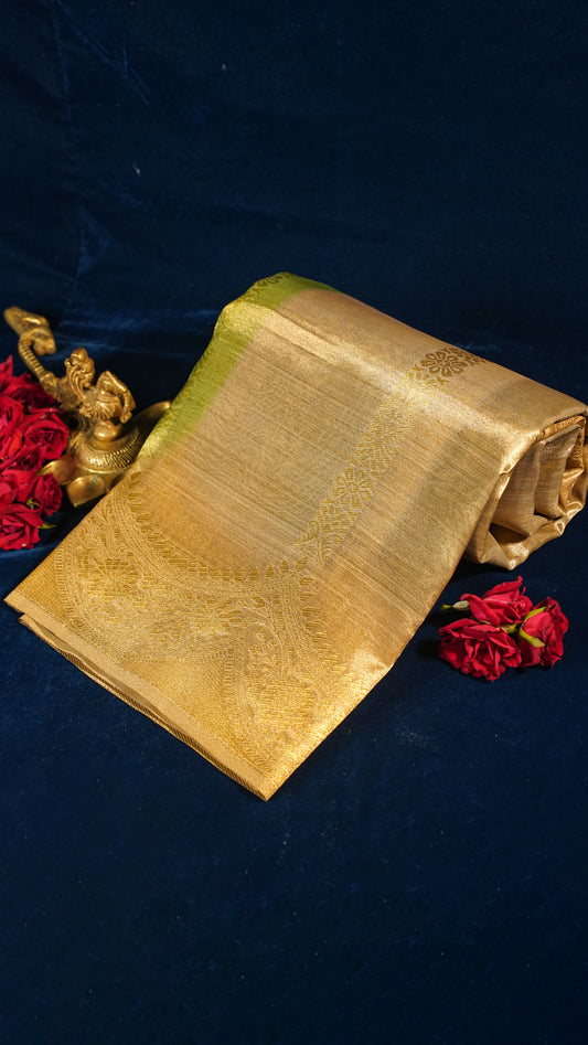 "UTSAV BANARAS 150" Banarasi Radiant Golden Kanjivaram Tissue Silk Sare