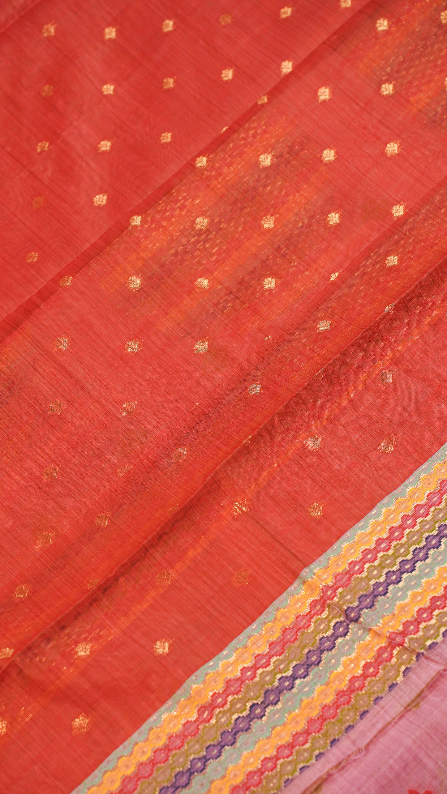 "UTSAV BANARAS 137" Banarasi Pink Jamdani Cotton Silk Saree