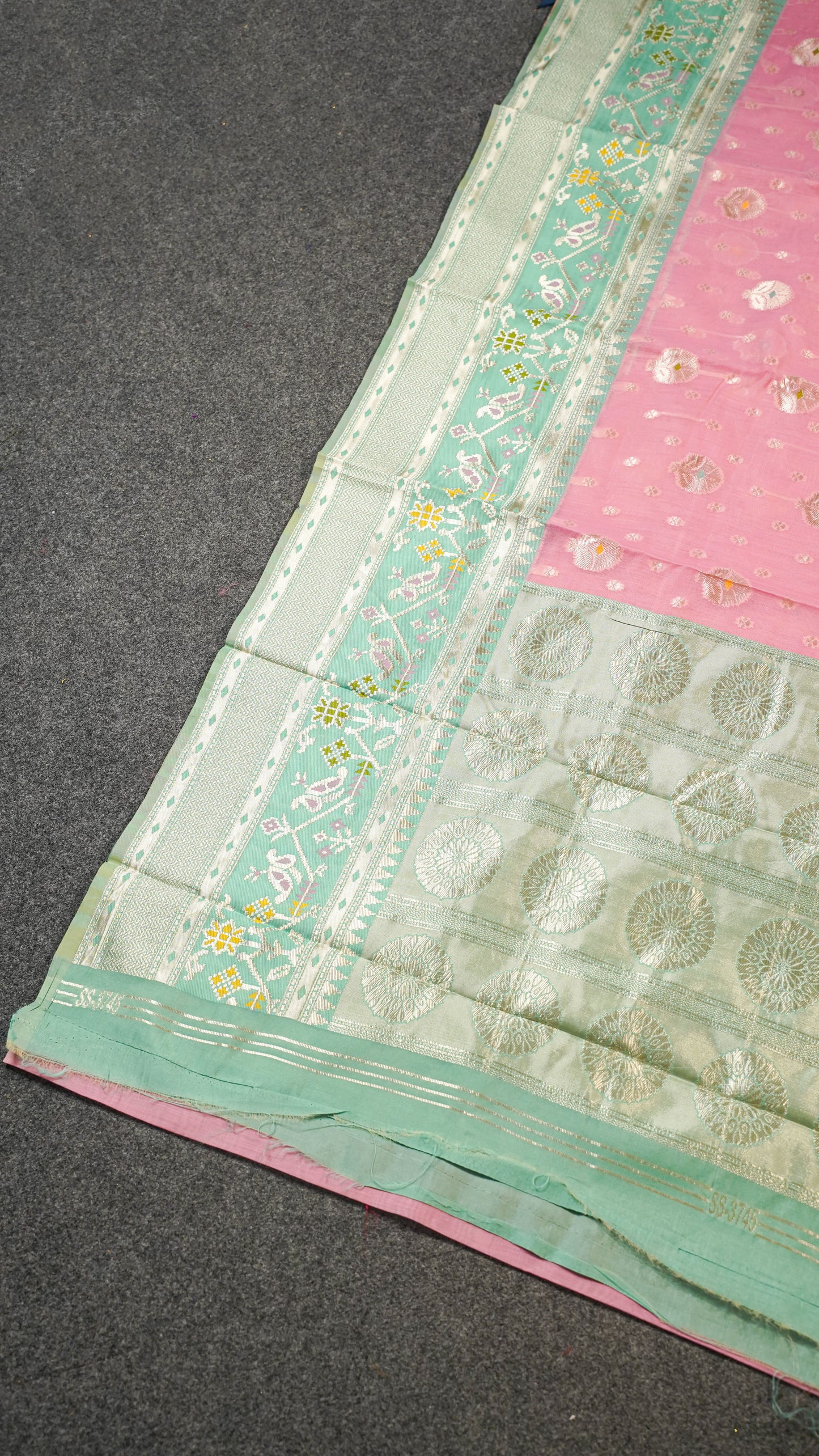 "UTSAV BANARAS 141" Banarasi Pastel Pink Jamdani Cotton Silk Saree