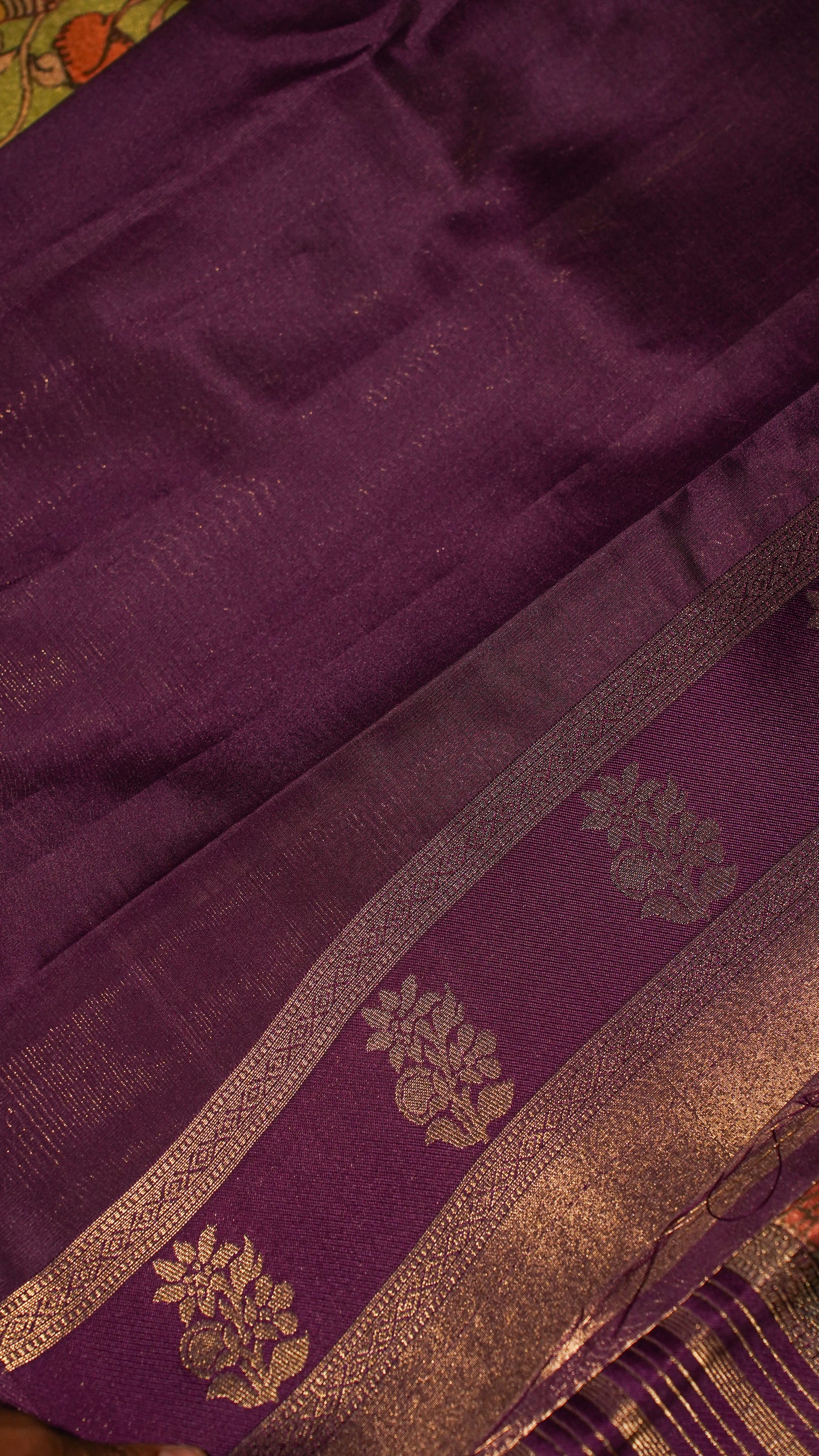 "UTSAV BANARAS 142" Banarasi Forest Green Digital Print Tissue Silk Saree