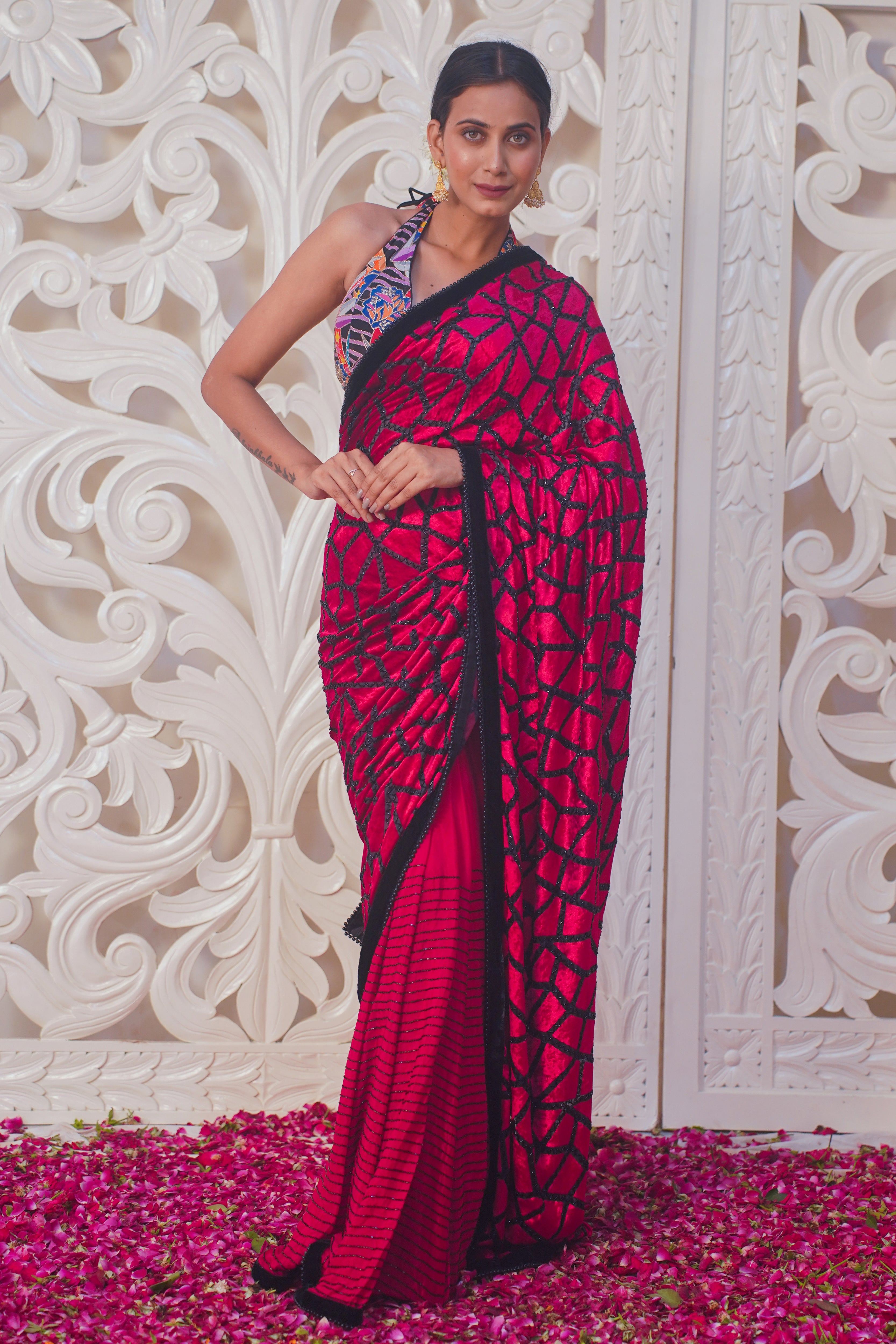 "WAAH BANARAS 010" Red Pure Designer Silk Saree