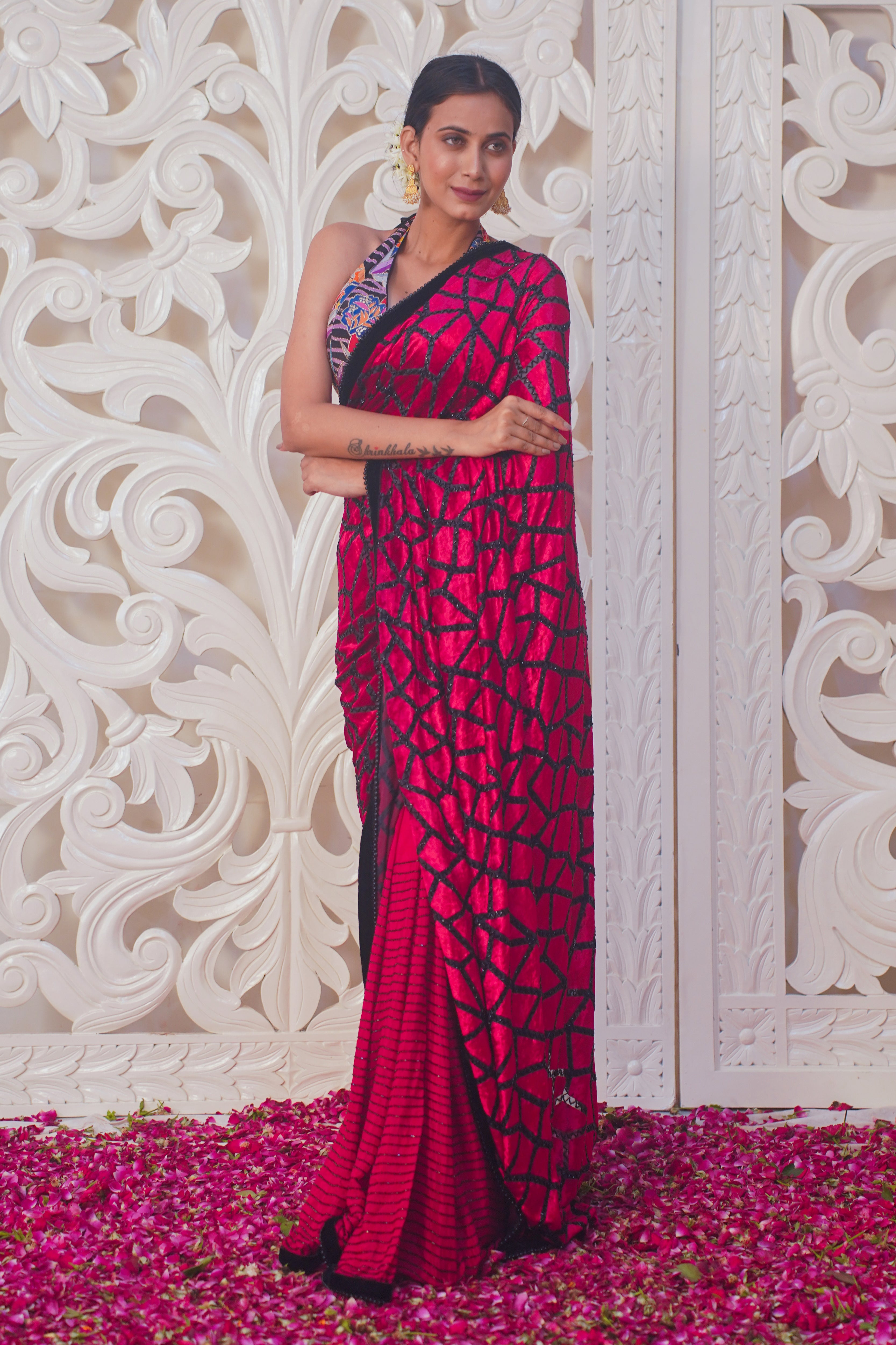 "WAAH BANARAS 010" Red Pure Designer Silk Saree