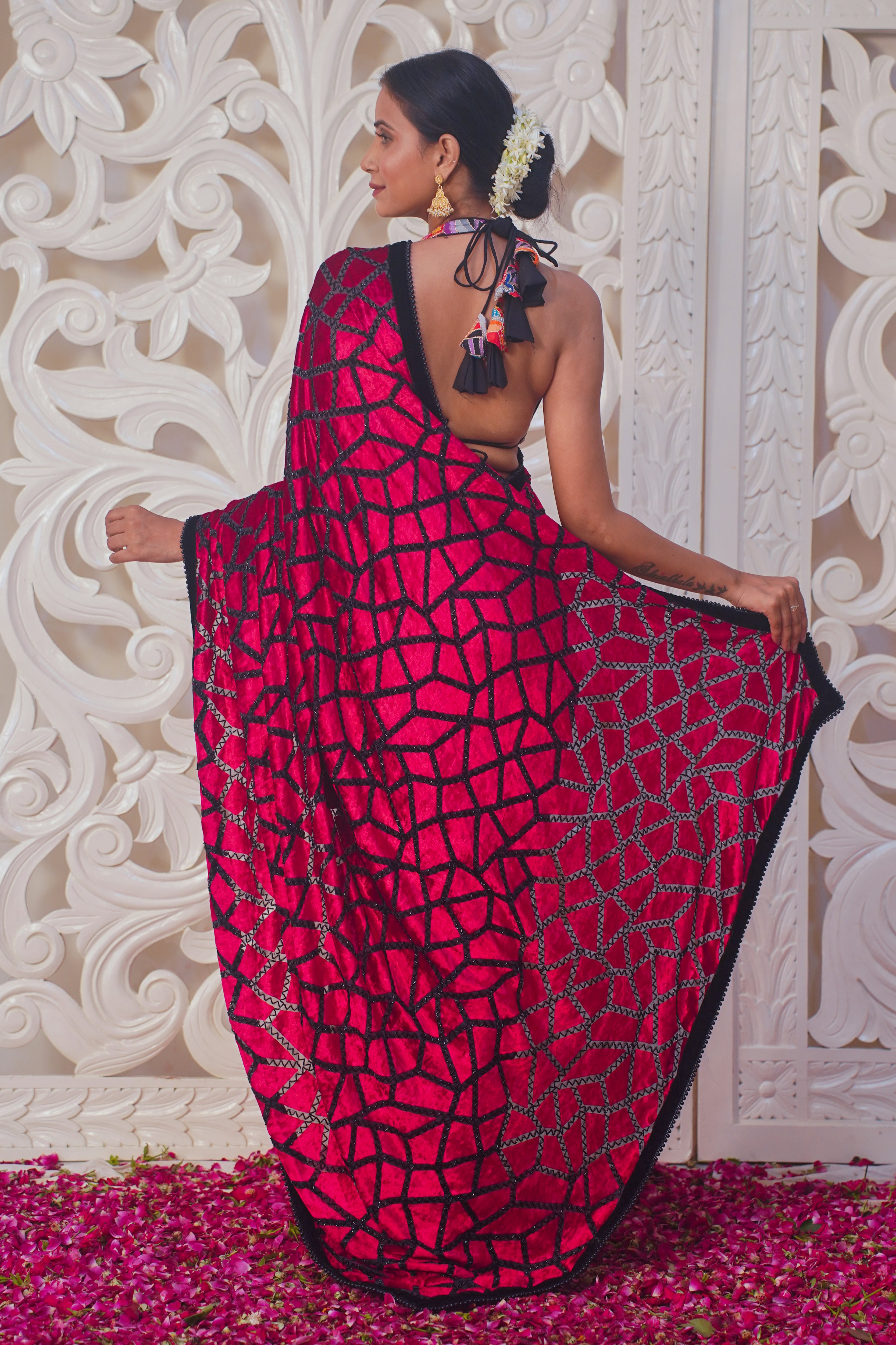 "WAAH BANARAS 010" Red Pure Designer Silk Saree