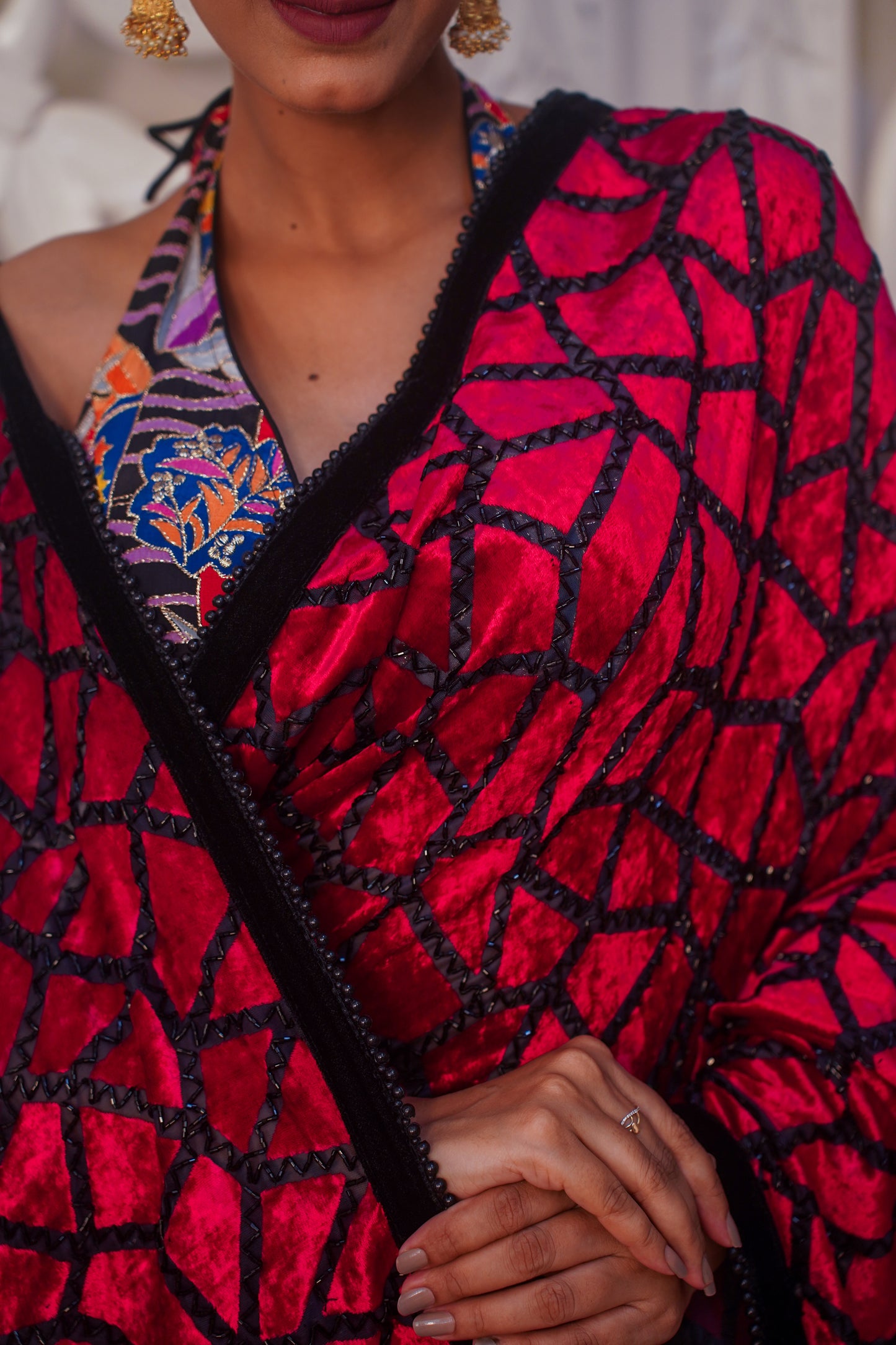 "WAAH BANARAS 010" Red Pure Designer Silk Saree