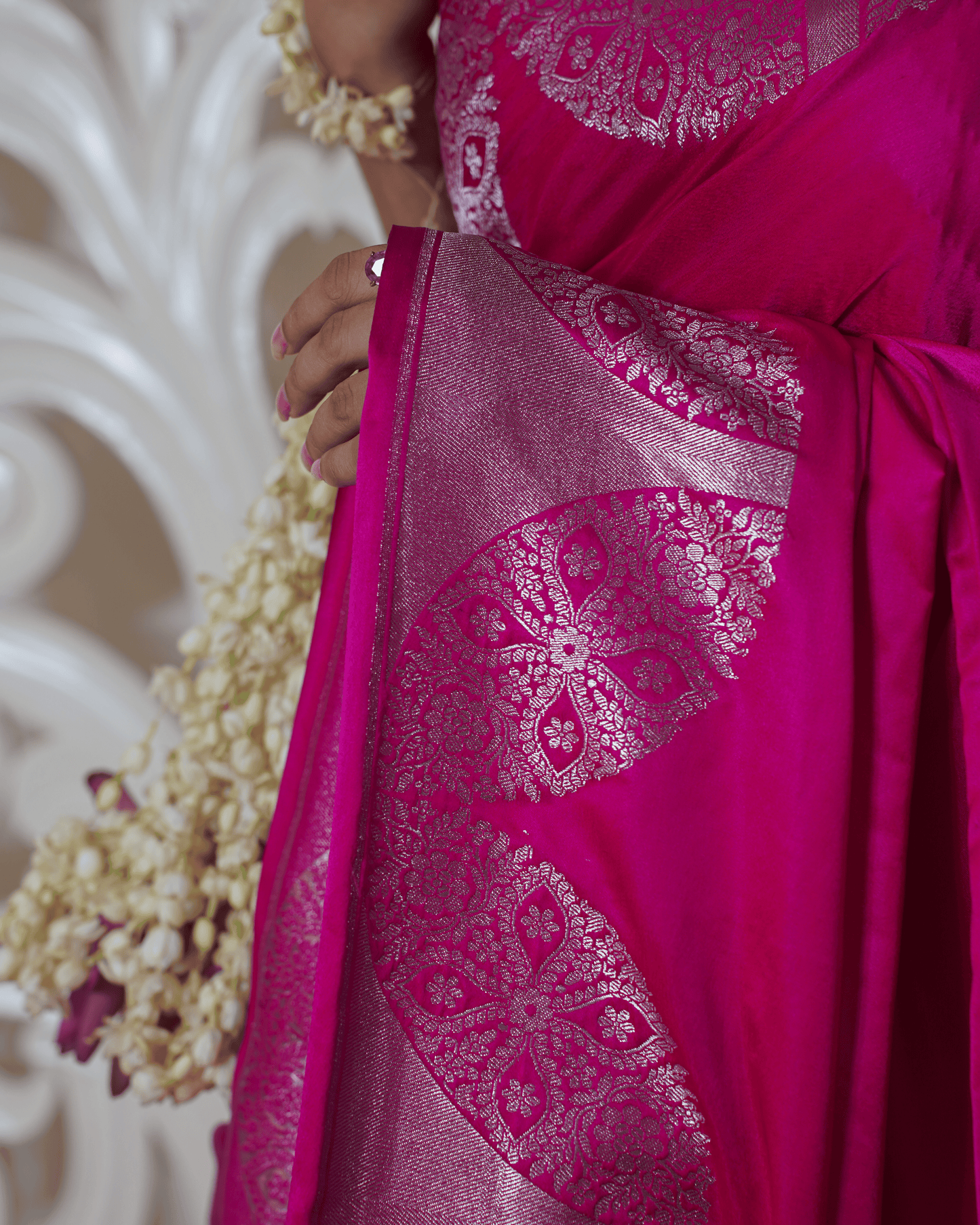 "WAAH BANARAS 008" Pink Pure Banarasi Saree