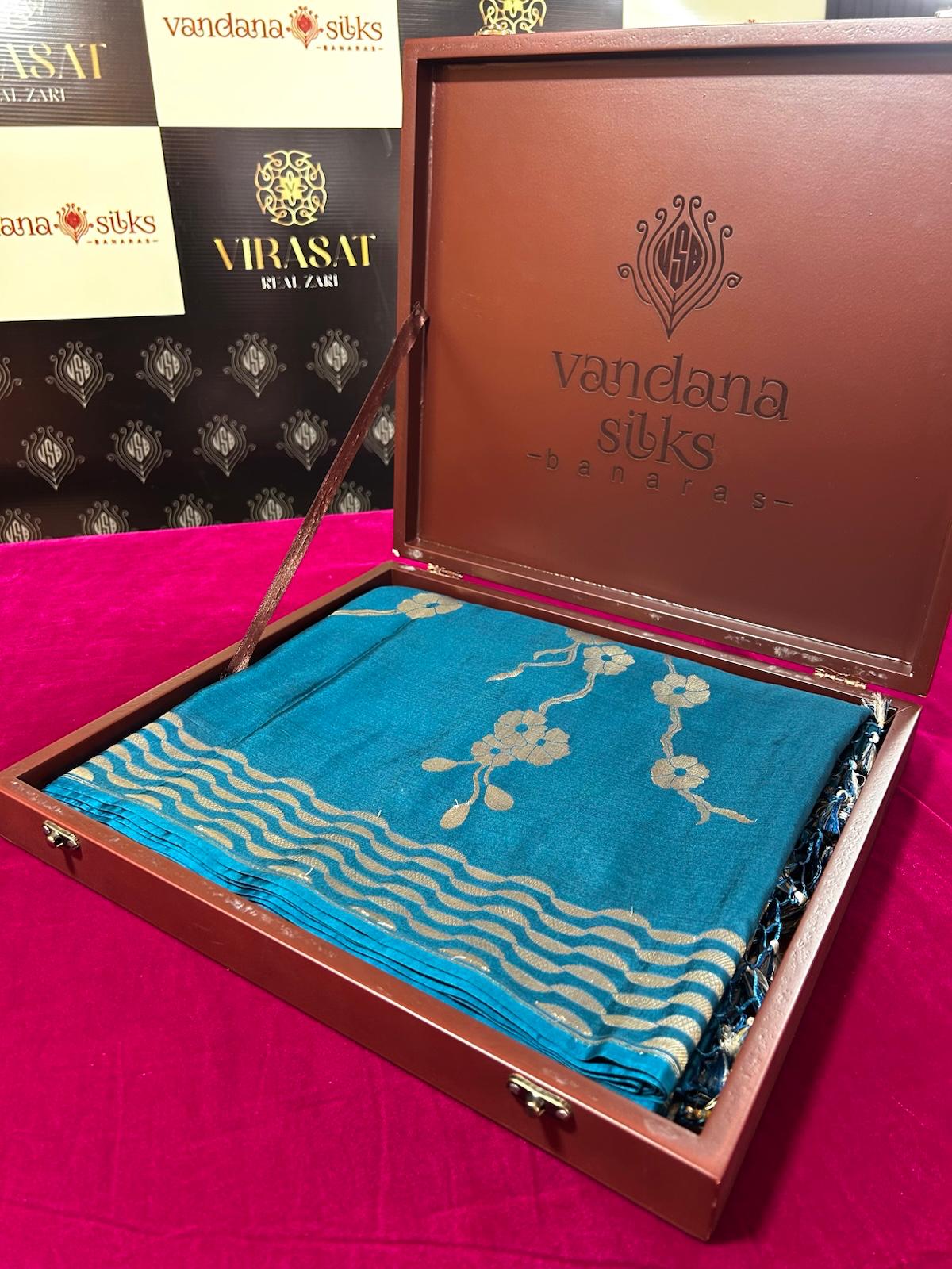 VIRASAT 320: Pure Silk Banarasi Saree with Zari