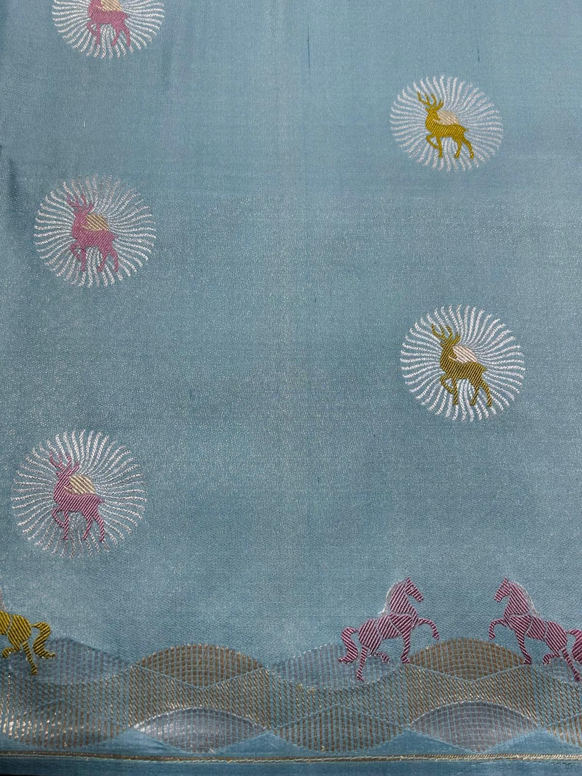 VIRASAT 319: Pure Banarasi Handloom Silk Brocade Saree - Heritage of Centuries