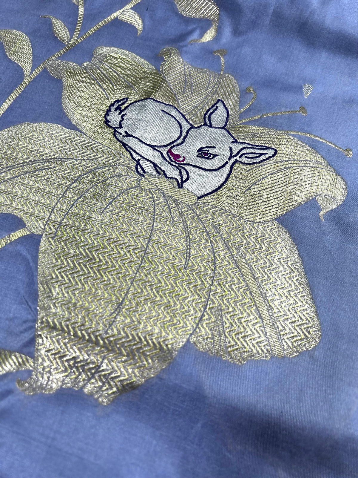 VIRASAT 318: Pure Banarasi Handloom Saree In Grey