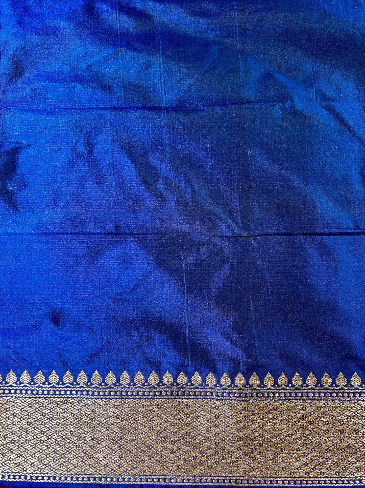 "Mangala" Navy Blue Pure Uppada Katan Silk Saree