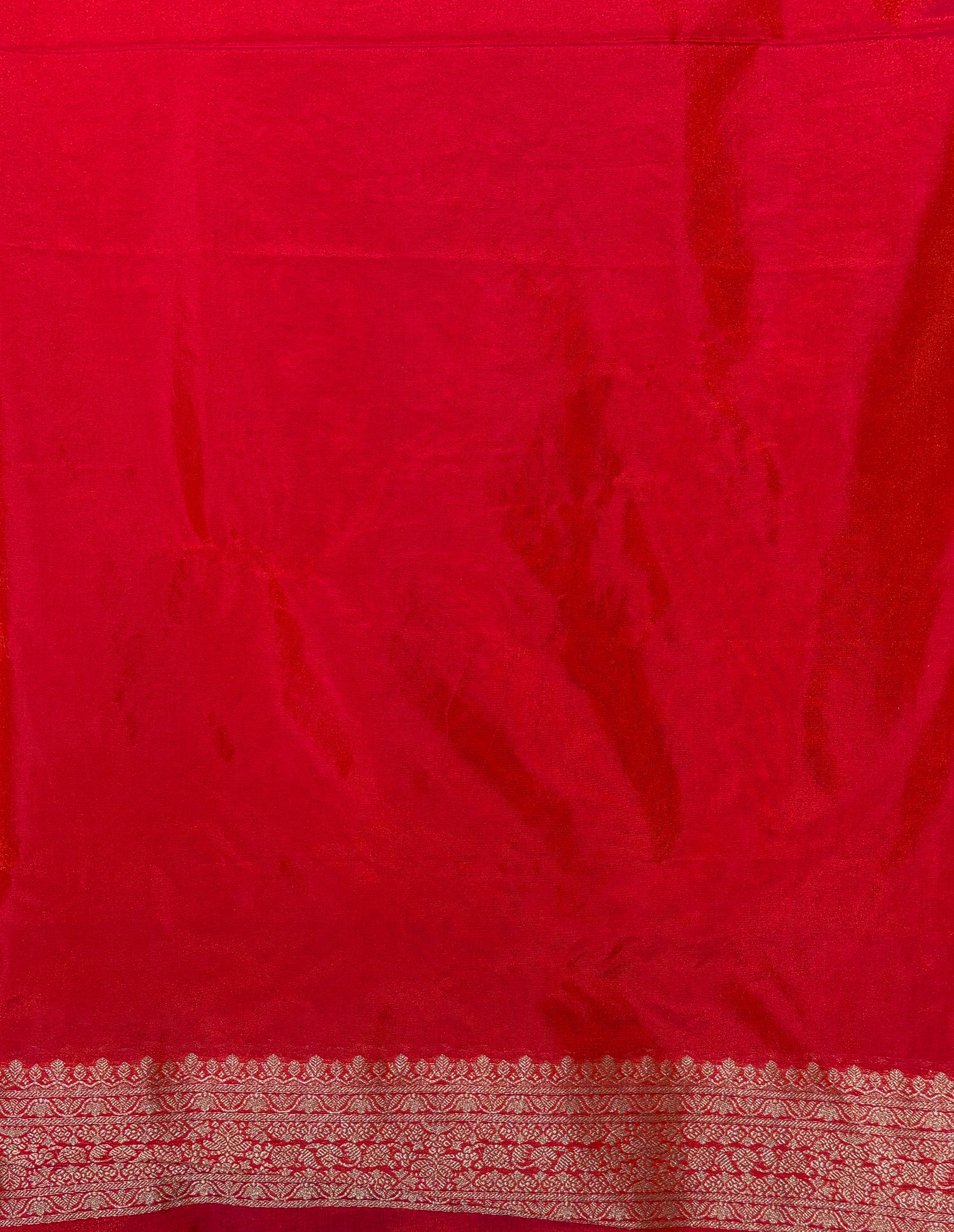 WAAH BANARAS 105: Reddish Pink Semi Katan Silk Saree with Elegant Zari Weaving