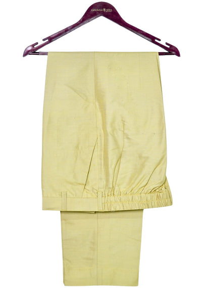 MJ 012F: Lemon Shade Banarasi Silk Kurta Payjama Jacket