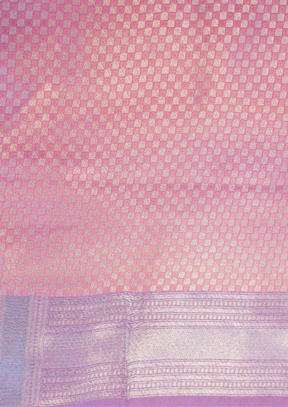 "VIRASAT 206" Banarasi Shades Of Purple & Pink Pure Rangkat Meenakari Saree With Art Motifs