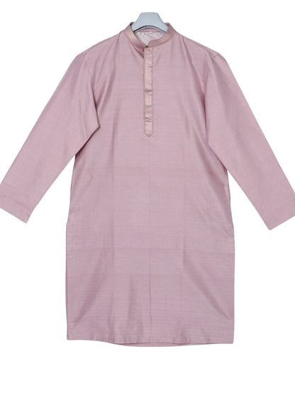 MJ 013F: Dusty Peach Banarasi Silk Kurta Payjama Jacket