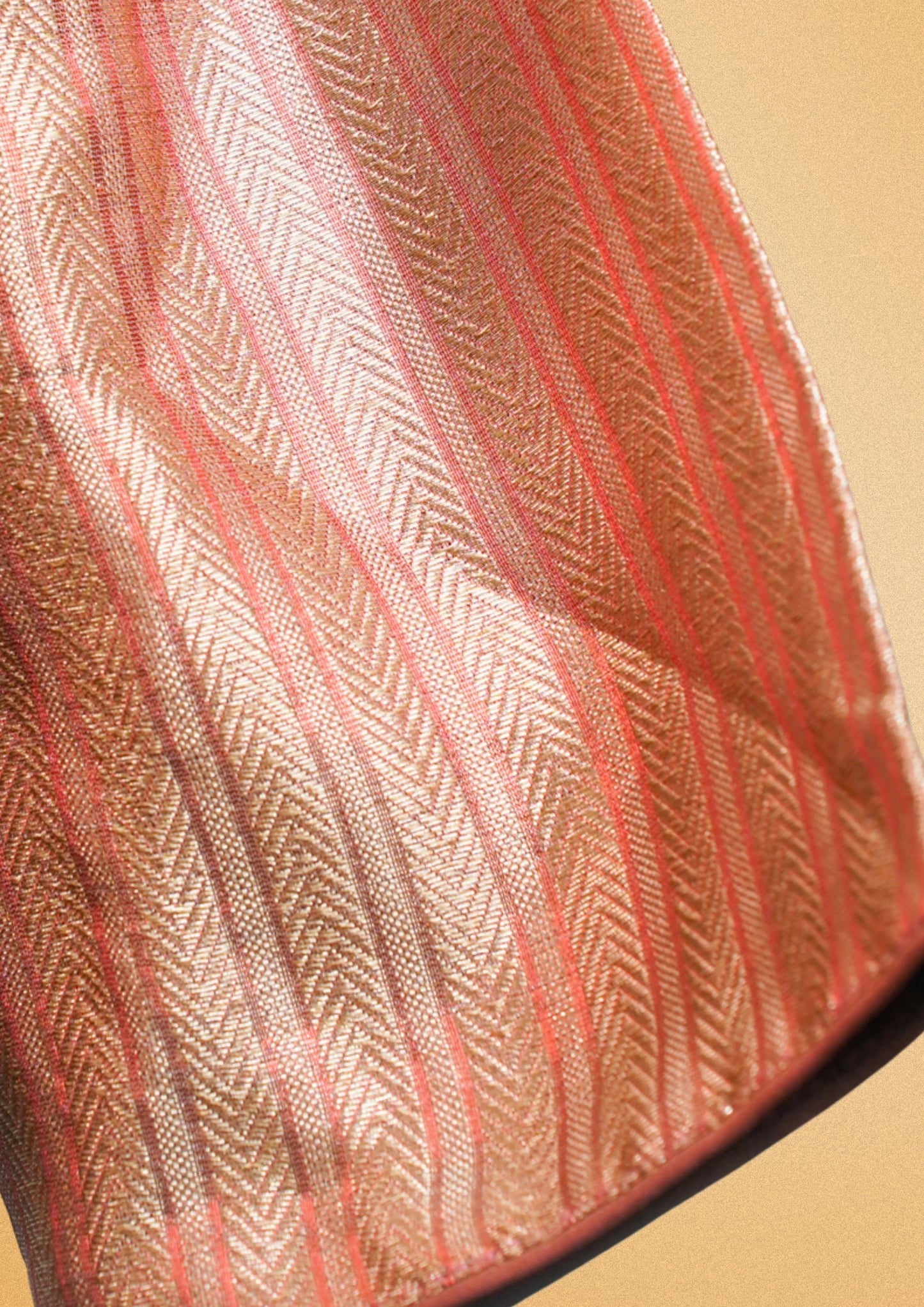 "RDM BL 016" Banarasi Peach Blouse with Subtle Golden Weave