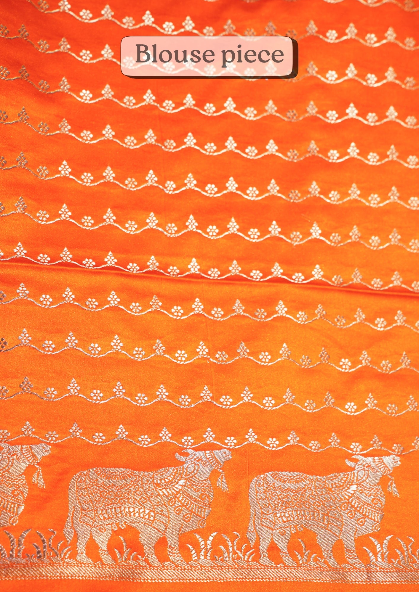 "Waah Banaras 096" Banarasi Soft Mashru Silk Saree With Nandi Buta Shikargah 100% Pure Vegan