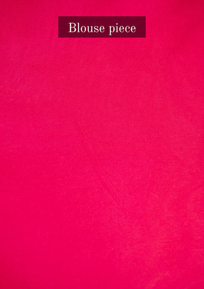Waah Banaras 127 Peachy Pink Khaddi Banarasi Brocade Silk Saree with Meenakari Chakra &amp; Kalga Motifs
