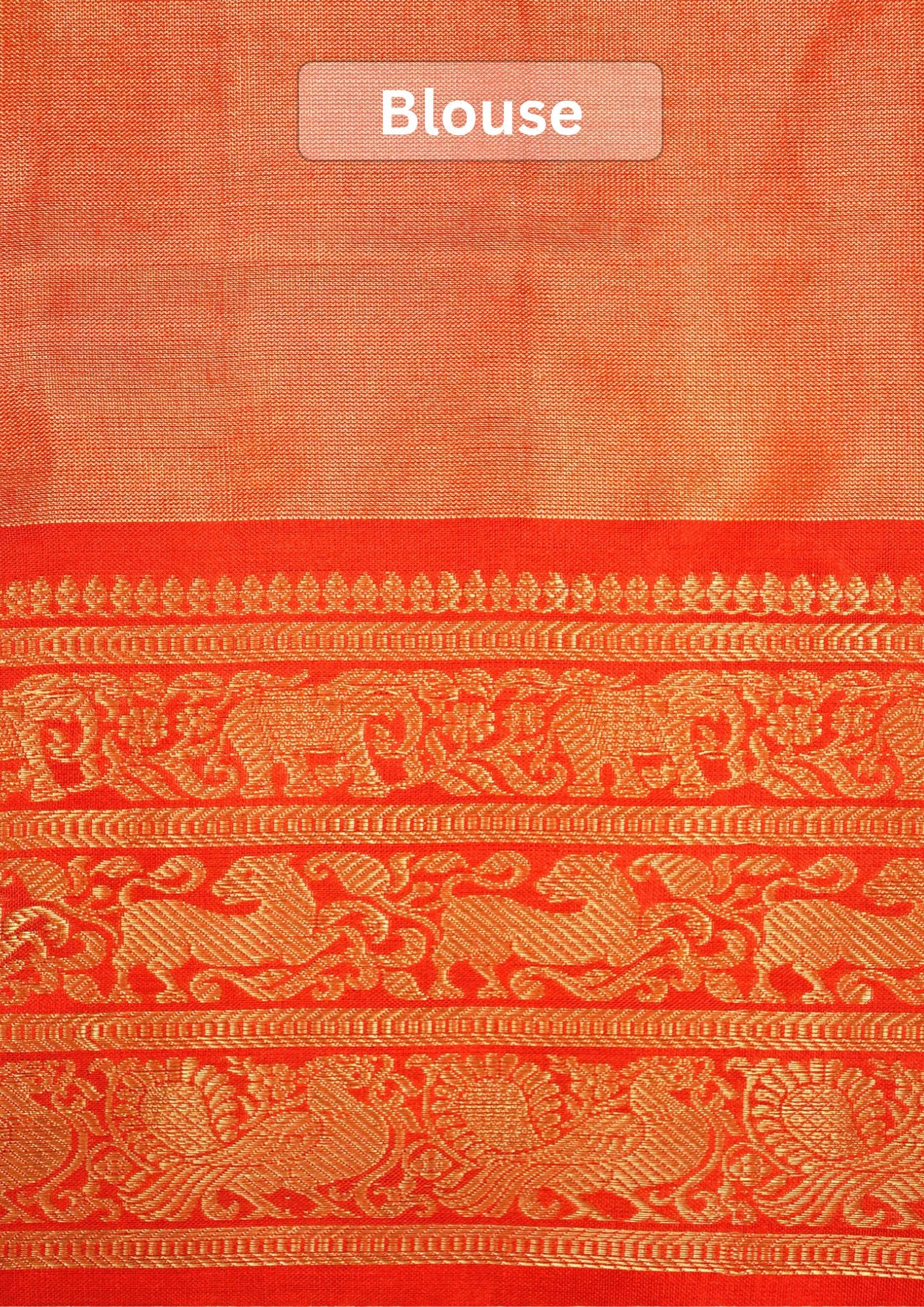 Founder Choice 068: Ivory with Rich Red Accents  Pure Kanjivaram Ikkat Handloom Silk Saree